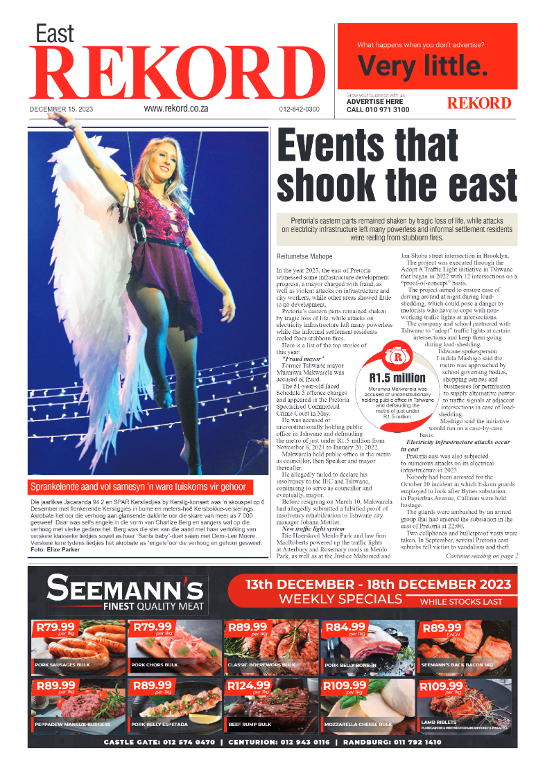 Rekord East 15 December 2023 page 1