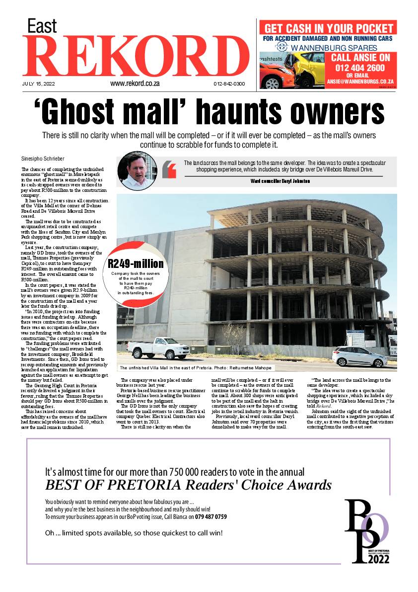 Rekord East 15 July 2022 page 1