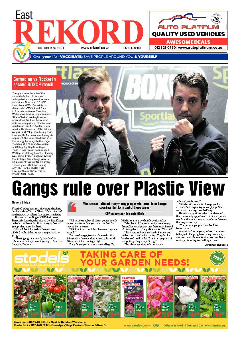 Rekord East 15 October 2021 page 1