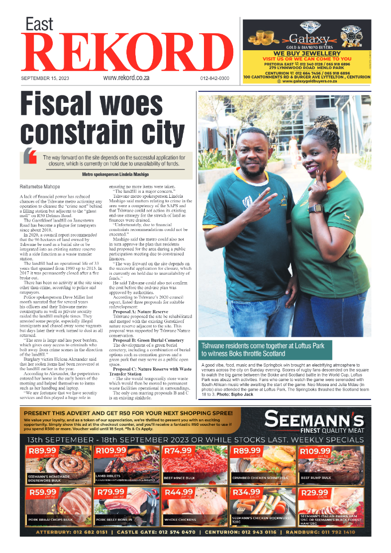 Rekord East 15 September 2023 page 1