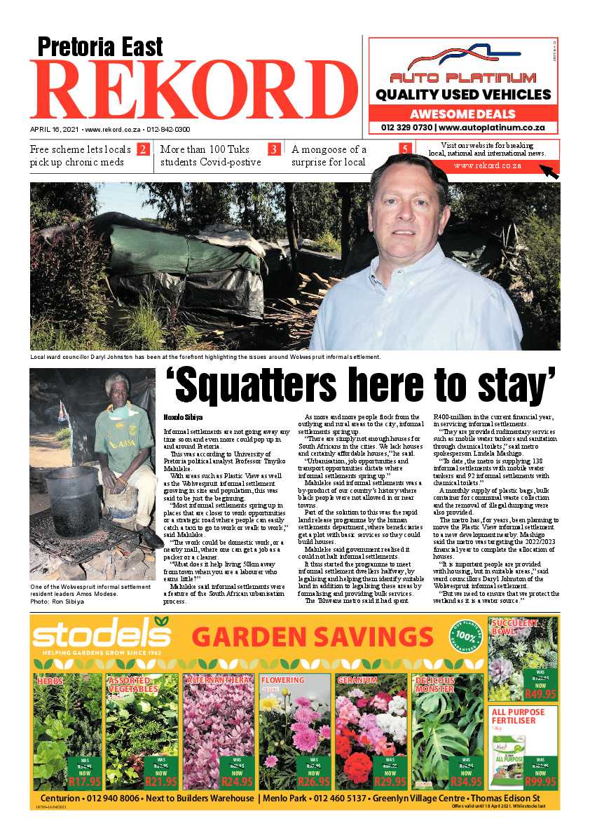 Rekord East 16 April 2021 page 1