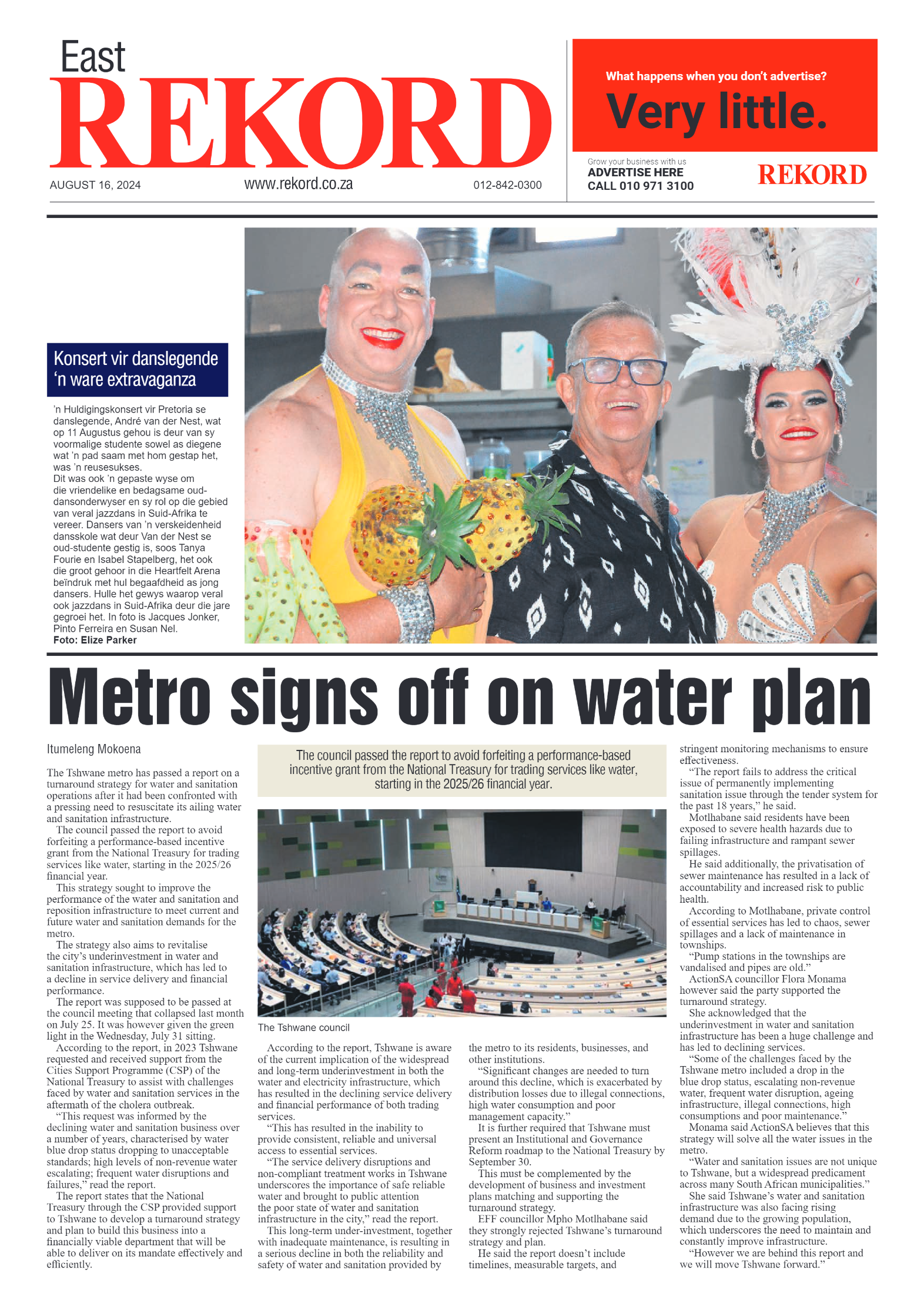 Rekord East 16 August 2024 page 1