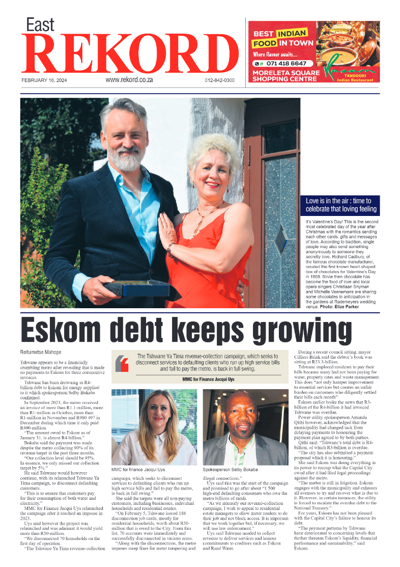 Rekord East 16 February 2024 page 1
