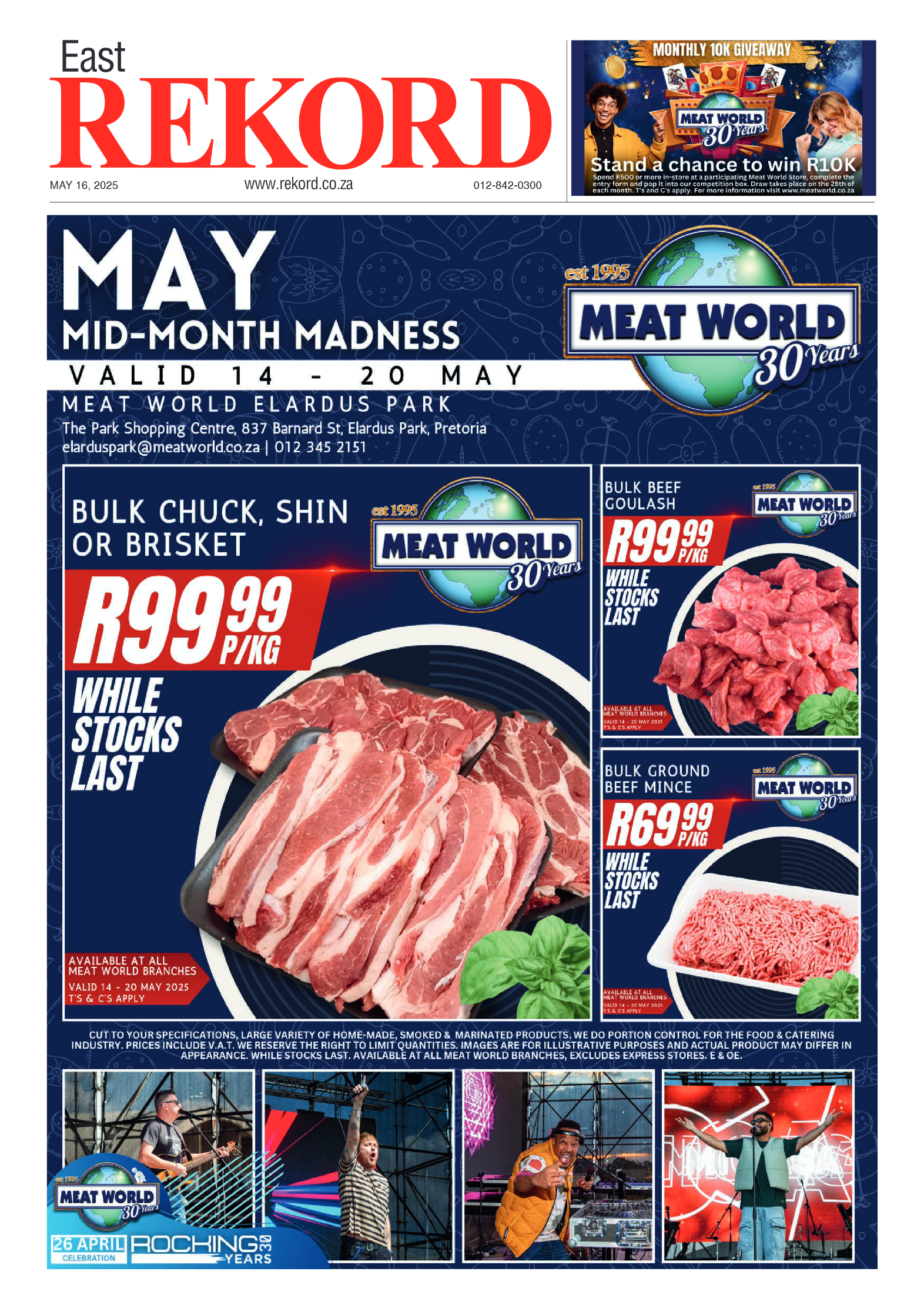 Rekord East 16 May 2025 page 1