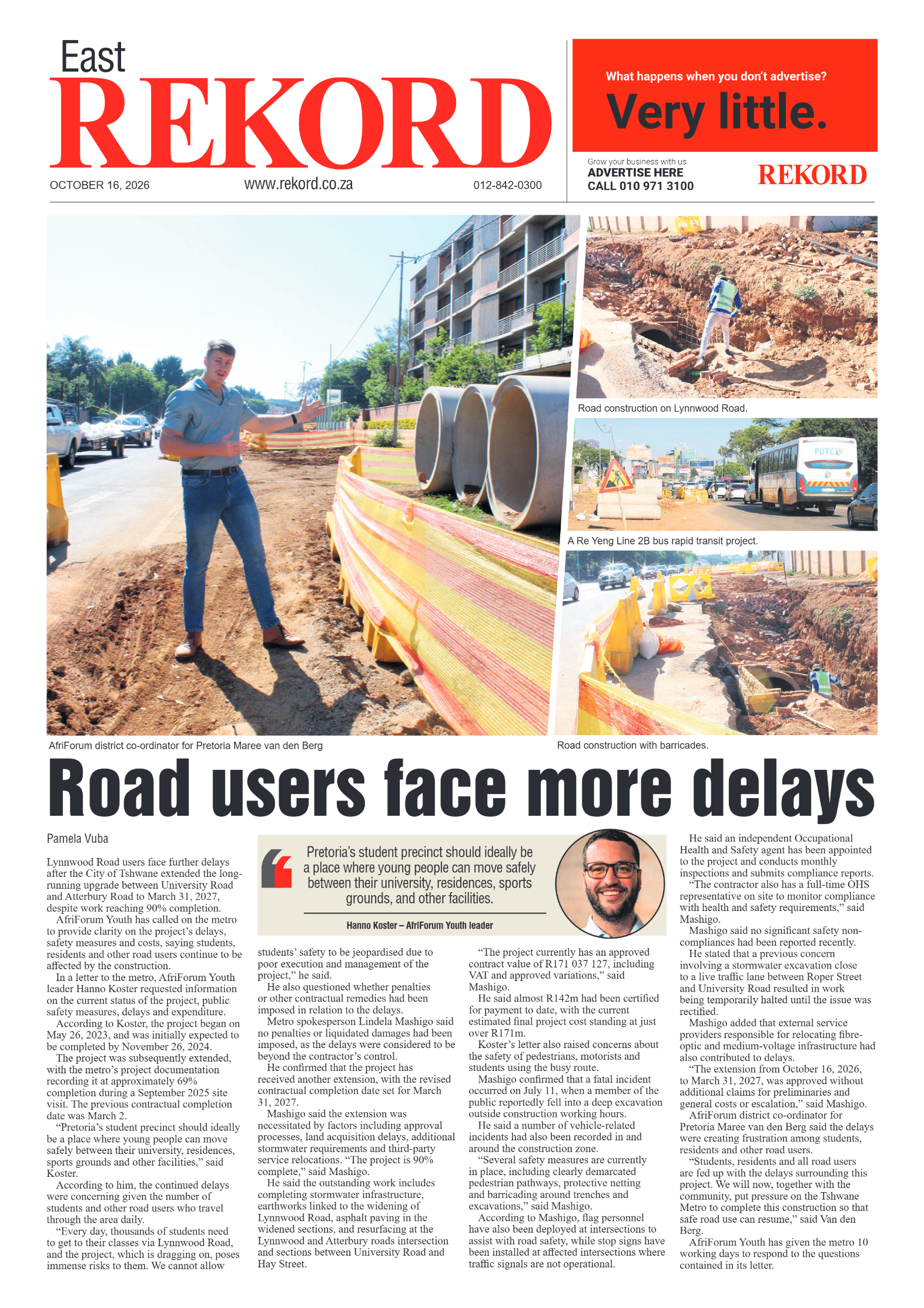 Rekord East – 16 October 2026 page 1