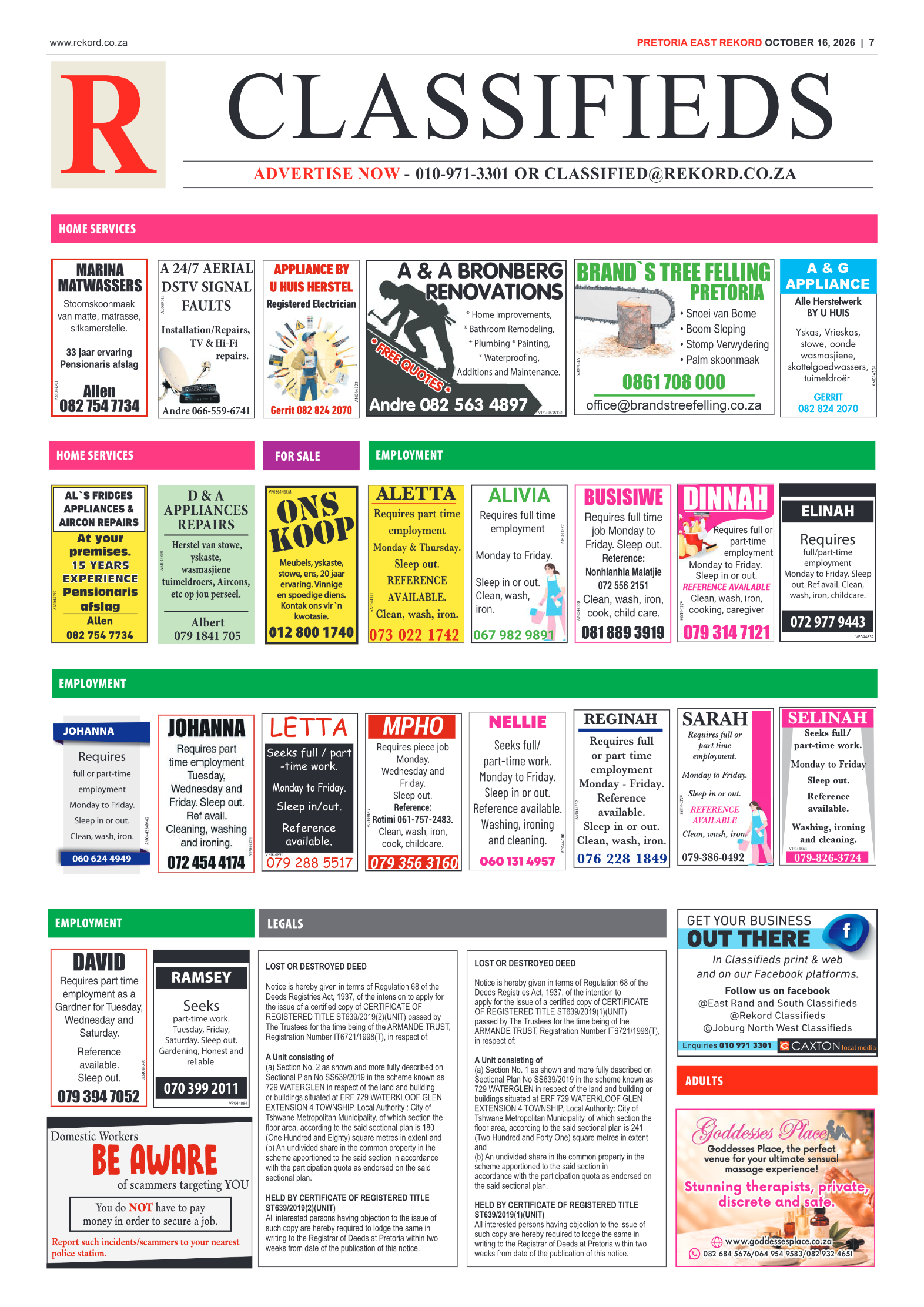 Rekord East – 16 October 2026 page 7