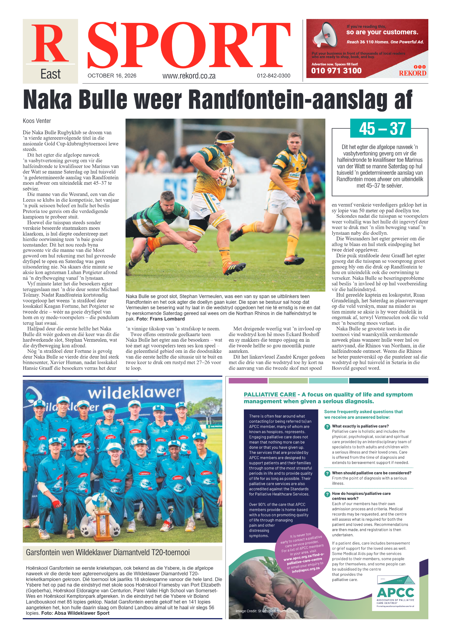 Rekord East – 16 October 2026 page 8