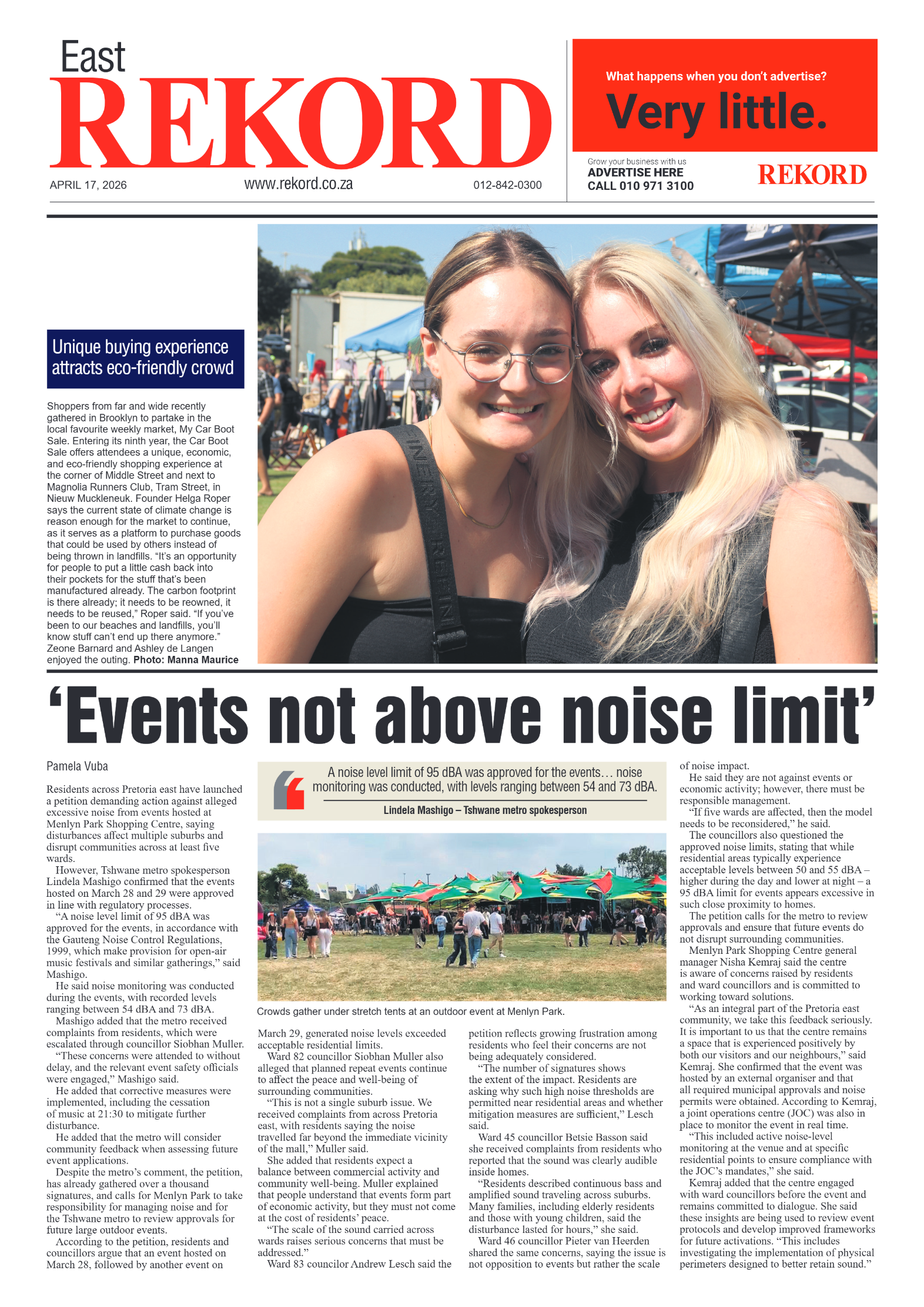 Rekord East 17 April 2026 page 1