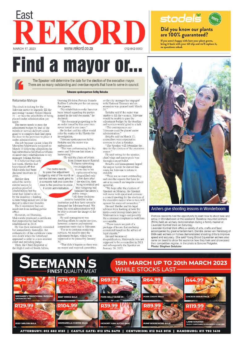 Rekord East 17 March 2023 page 1