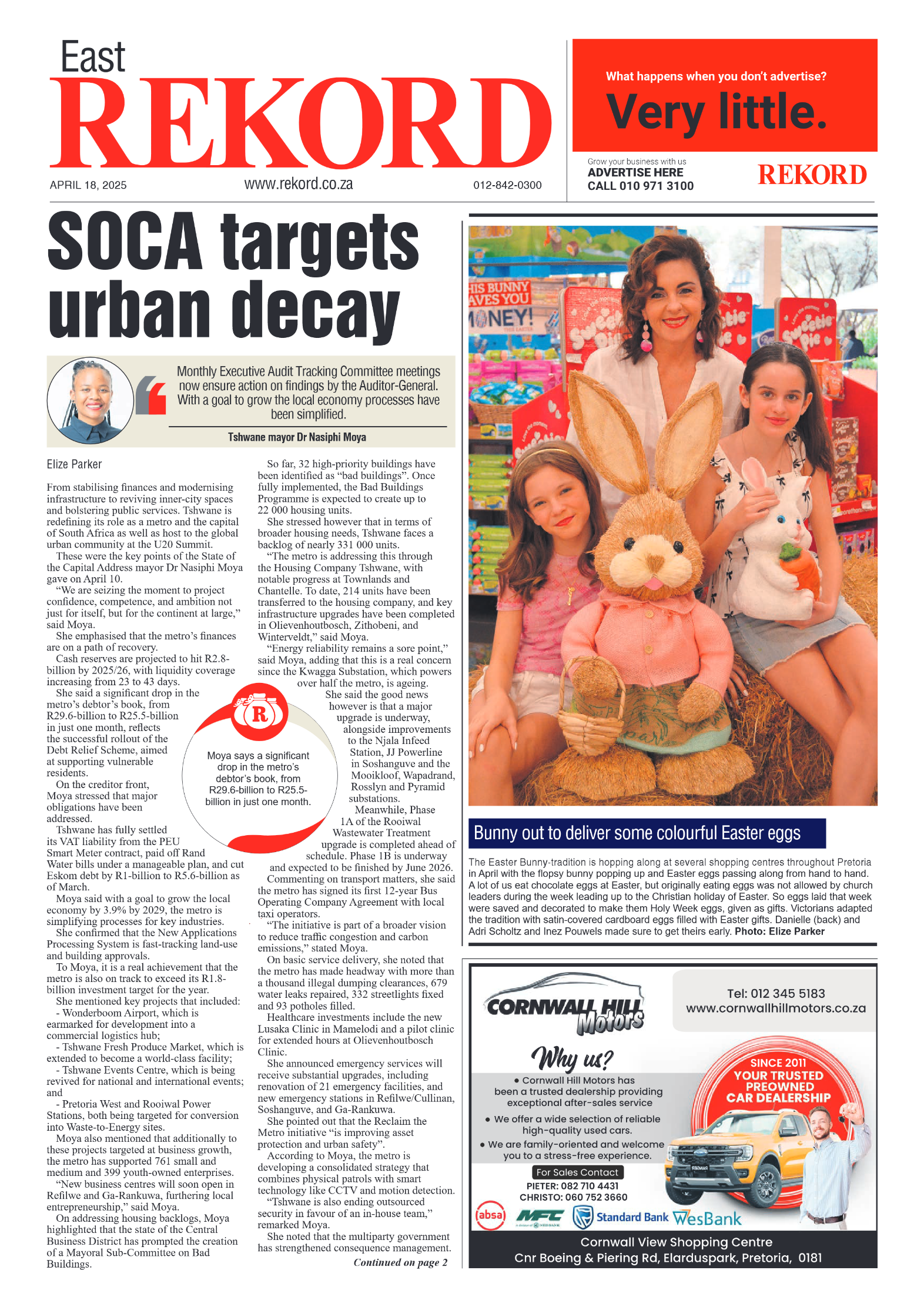 Rekord East 18 April 2025 page 1