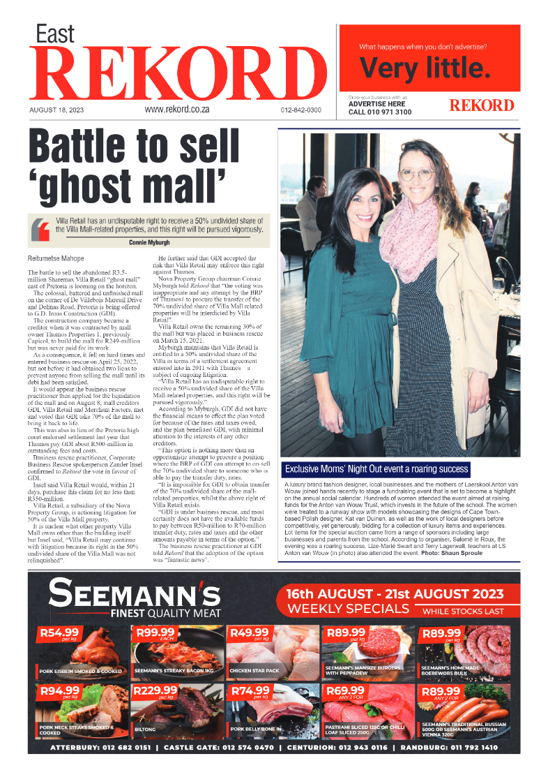 Rekord East 18 August 2023 page 1