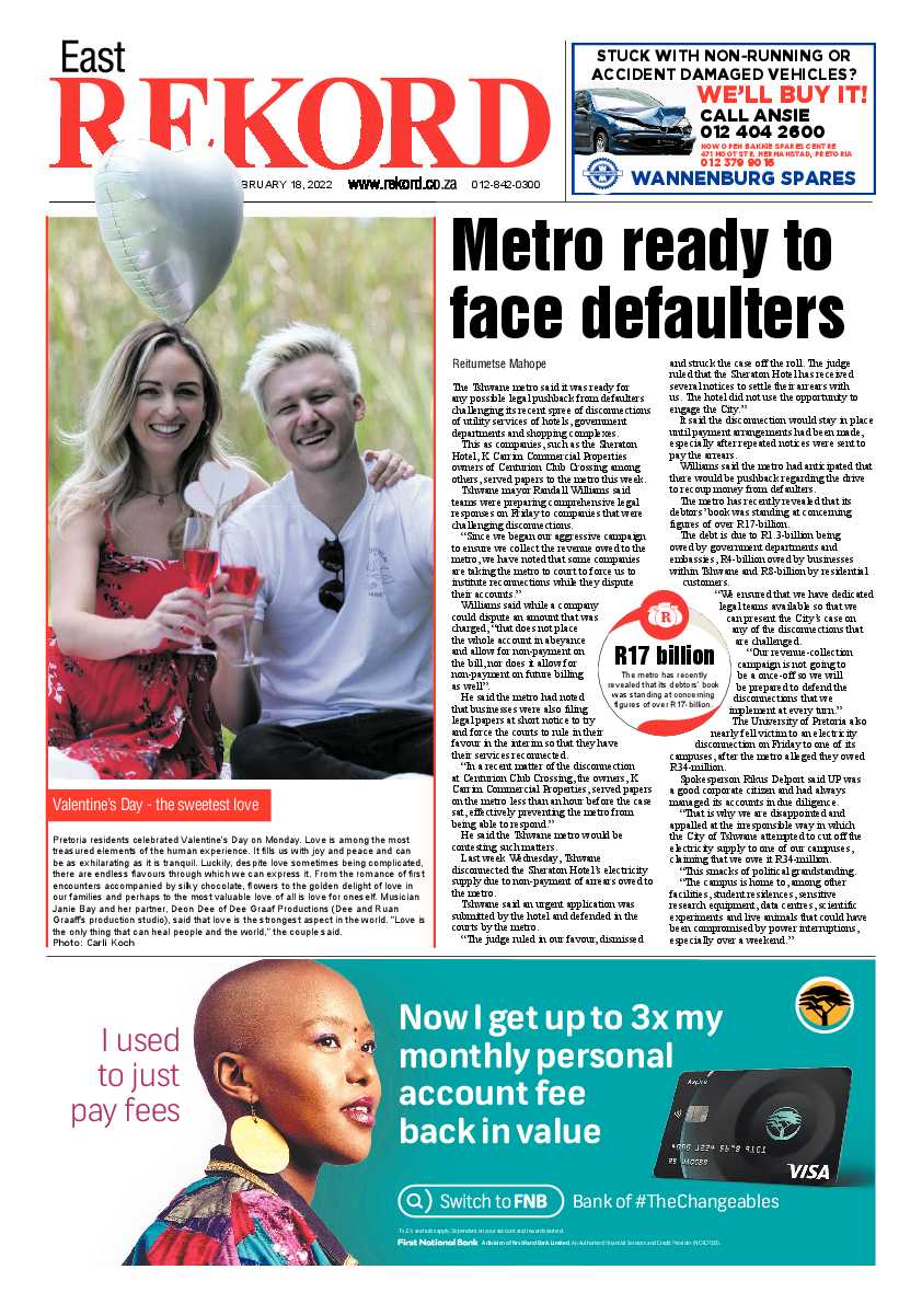 Rekord East 18 February 2022 page 1