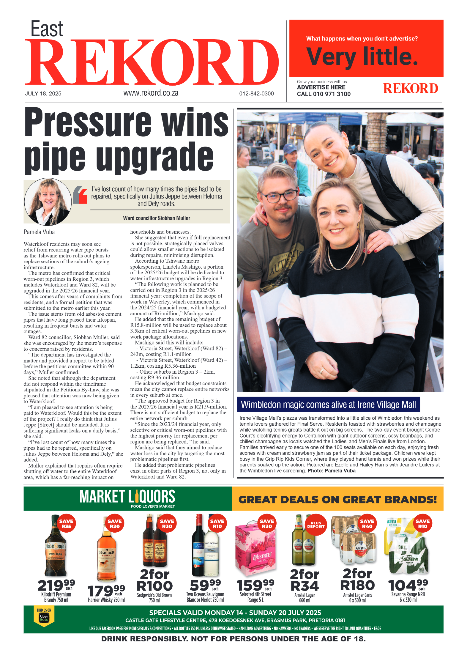 Rekord East 18 July 2025 page 1