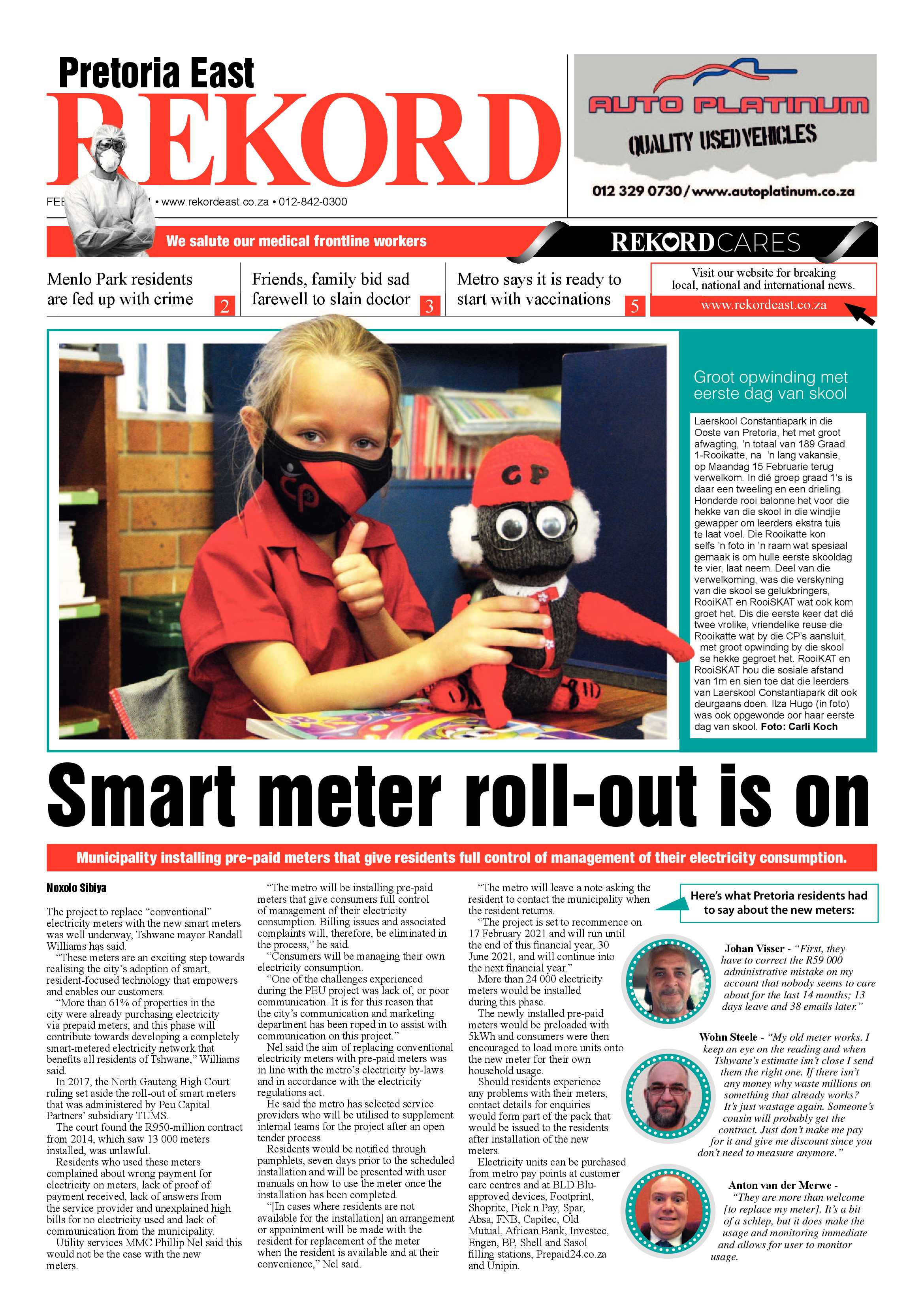 Rekord East 19 February 2021 page 1