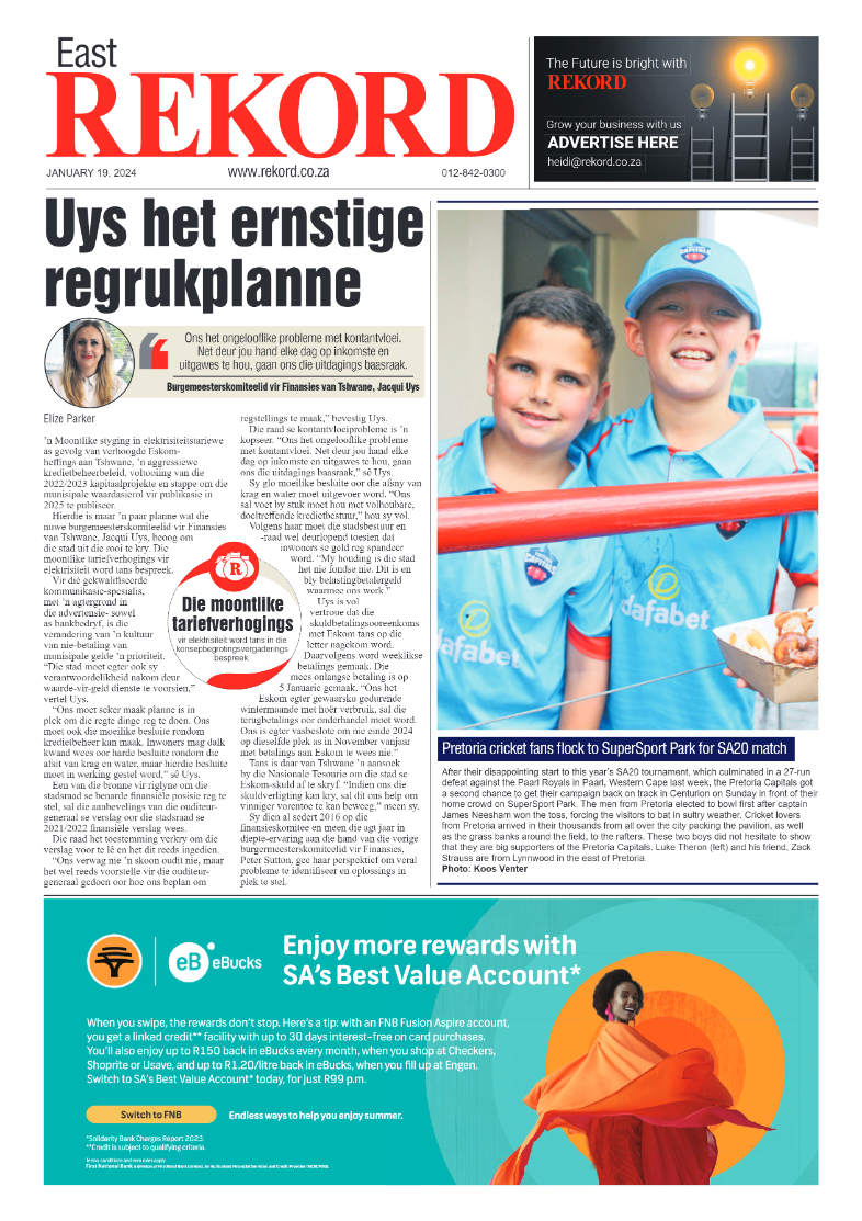 Rekord East 19 January 2024 page 1