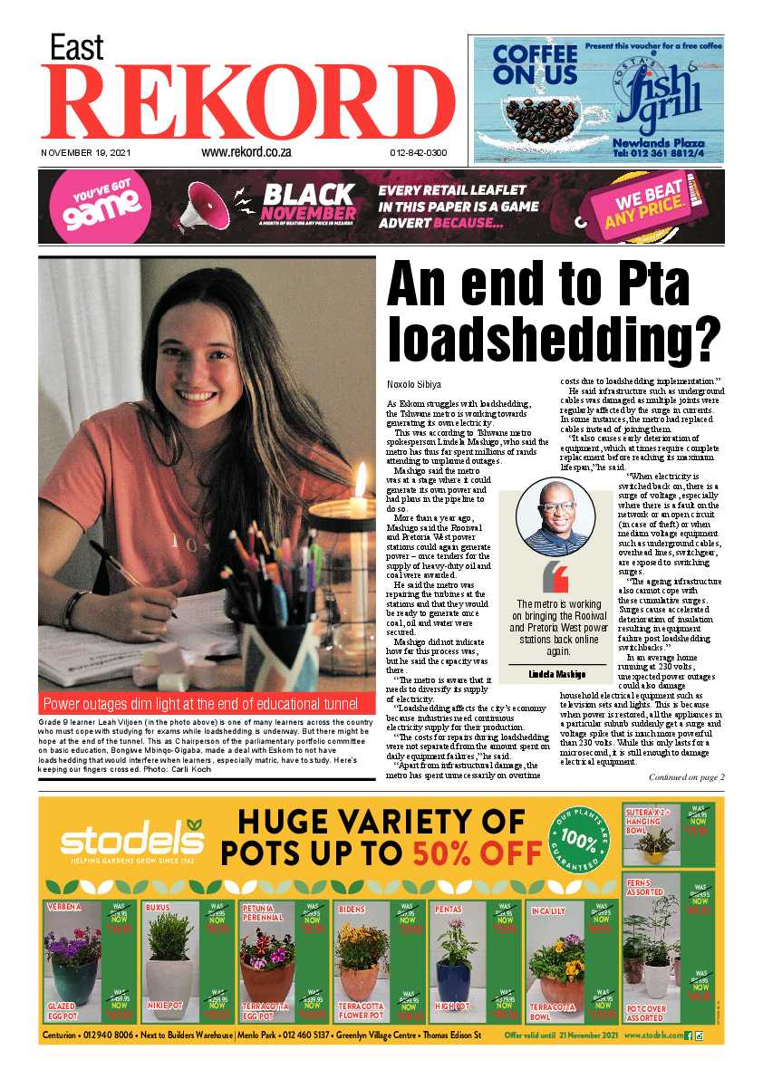 Rekord East 19 November 2021 page 1