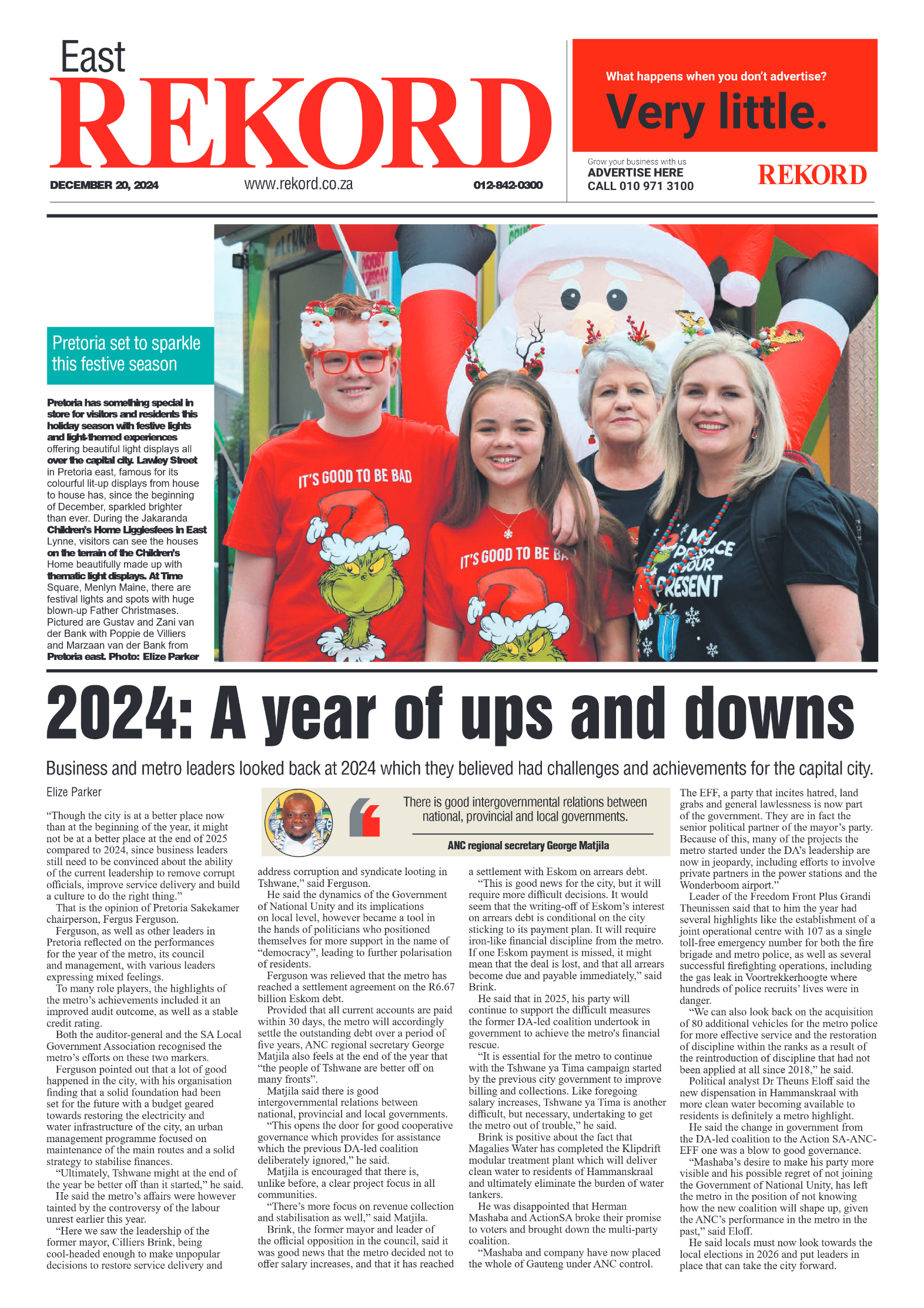 Rekord East 20 December 2024 page 1