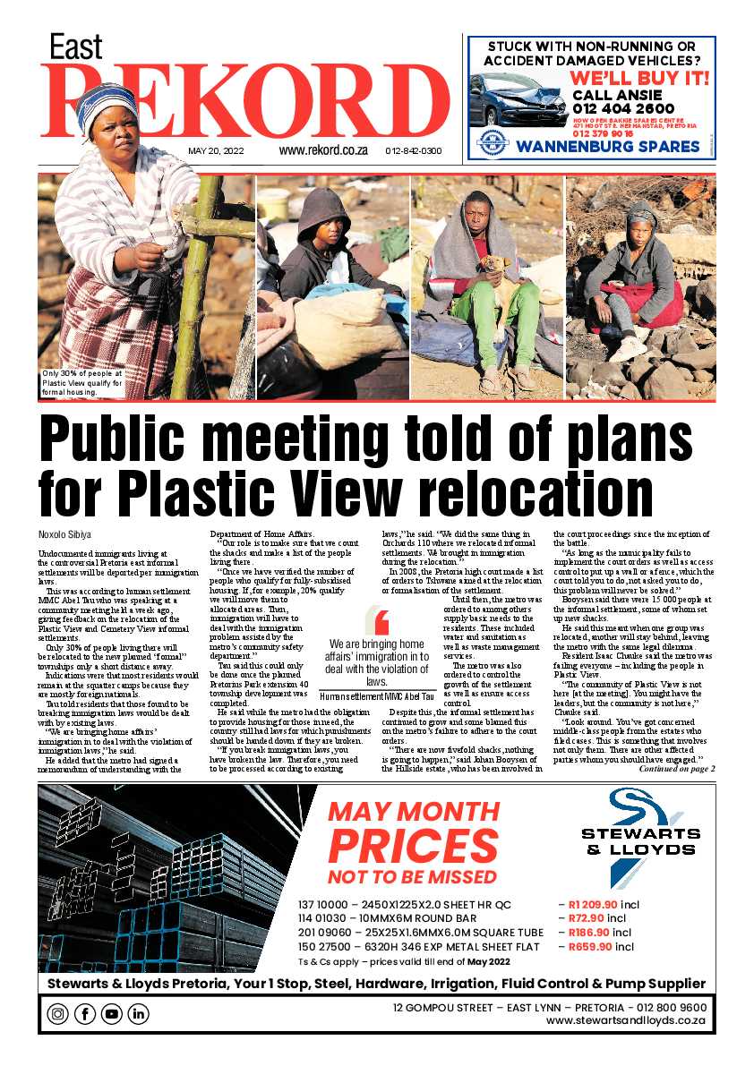 Rekord East 20 May 2022 page 1