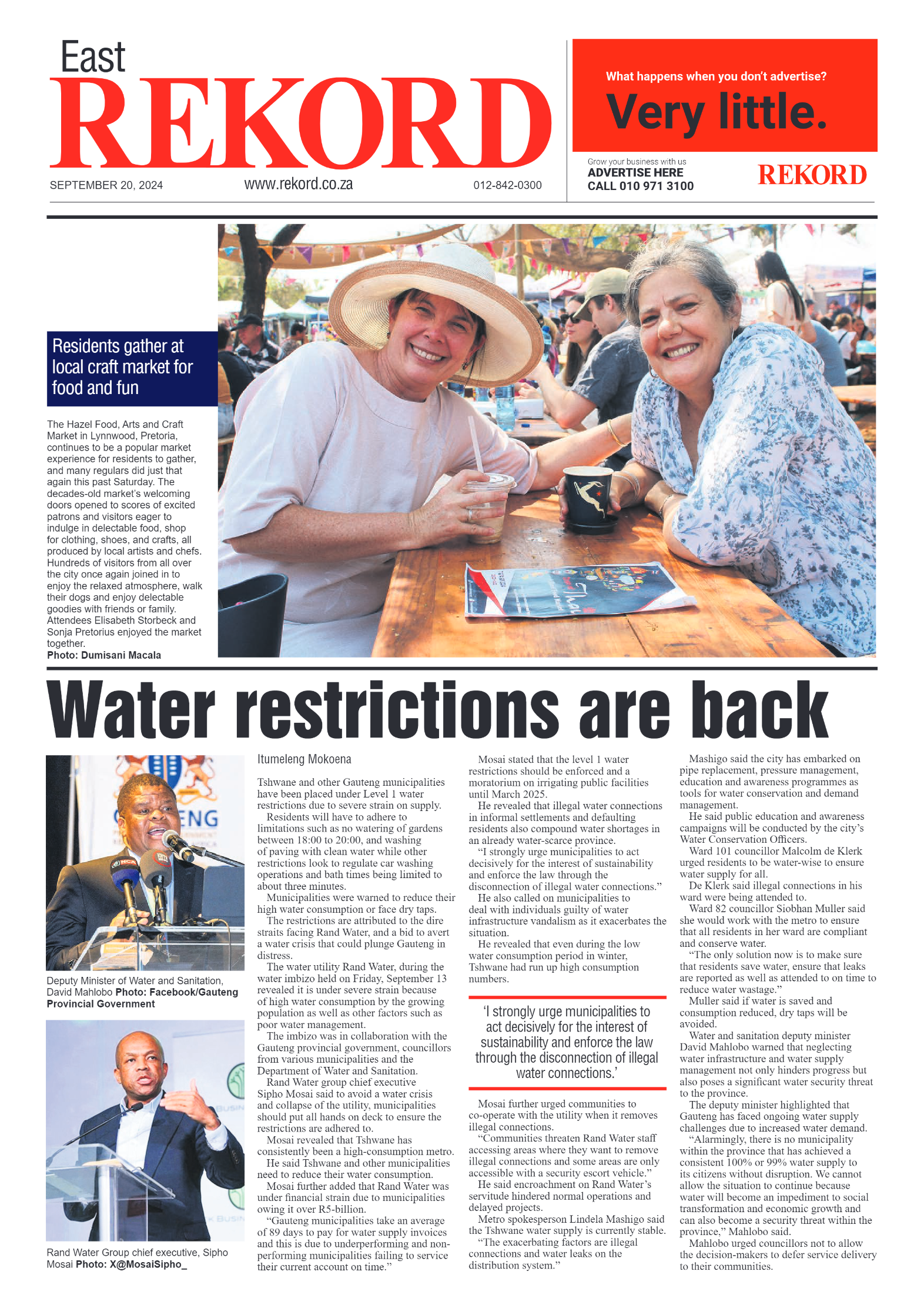 Rekord East 20 September 2024 page 1