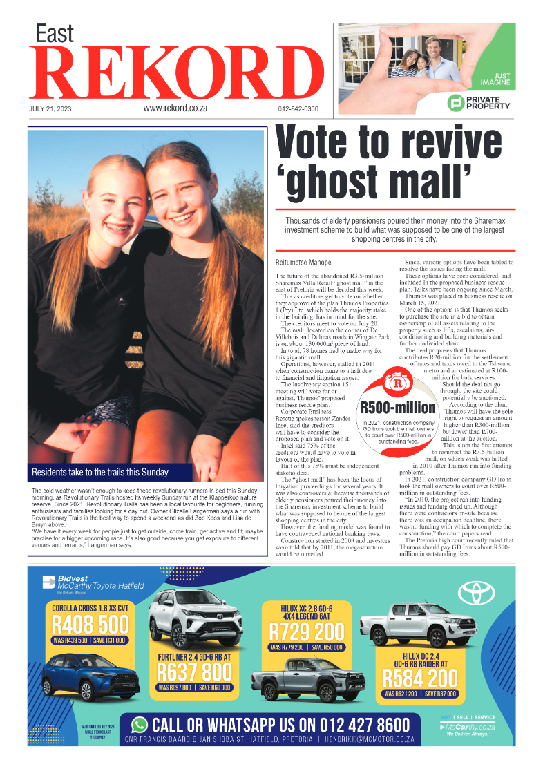 Rekord East 21 July 2023 page 1