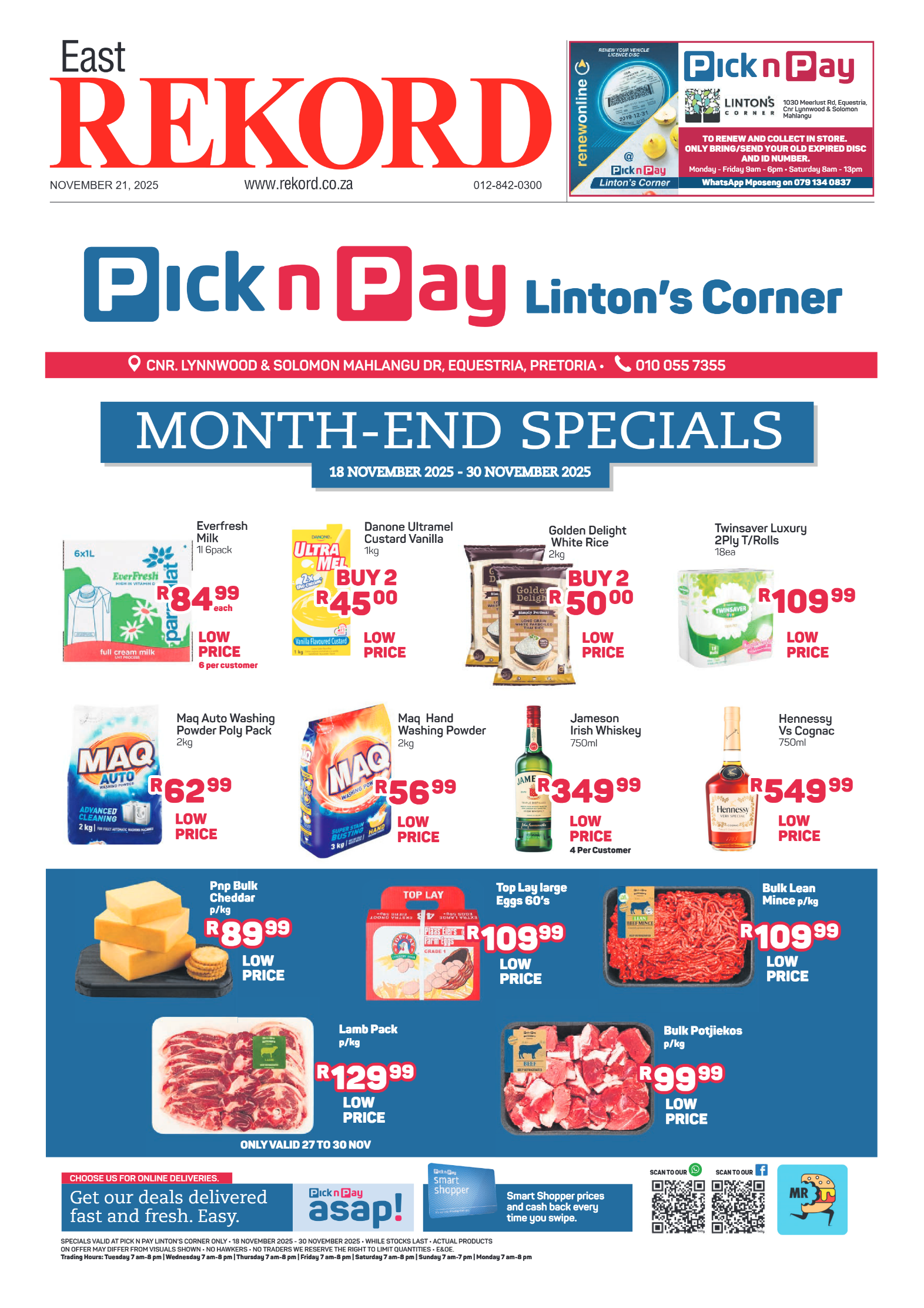 Rekord East 21 November 2025 page 1