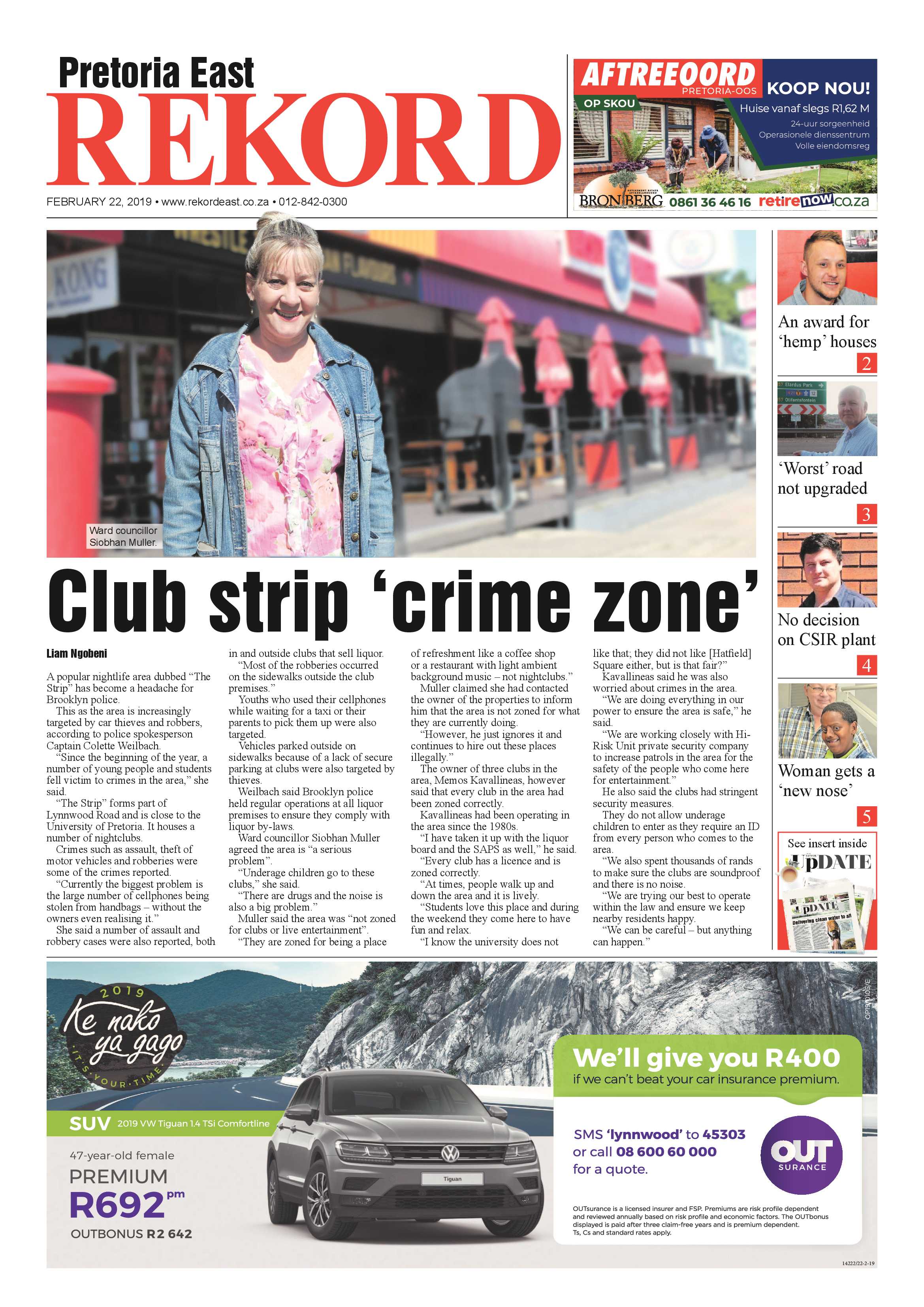 Rekord East 22 February 2019 page 1
