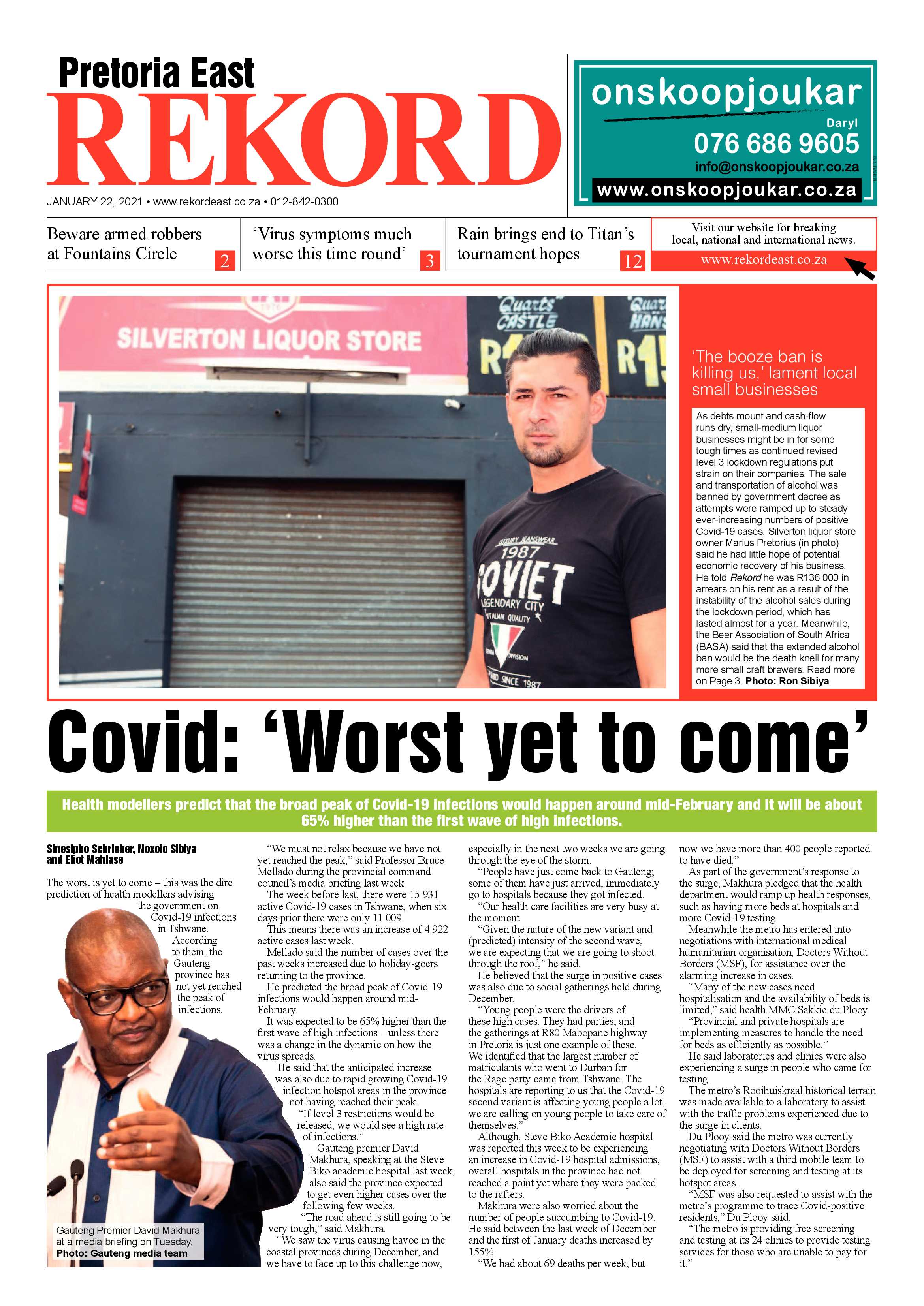 Rekord East 22 January 2021 page 1