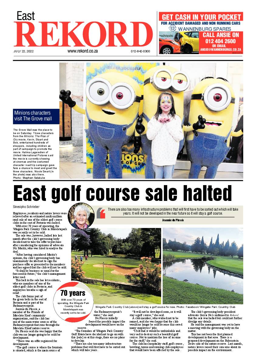 Rekord East 22 July 2022 page 1
