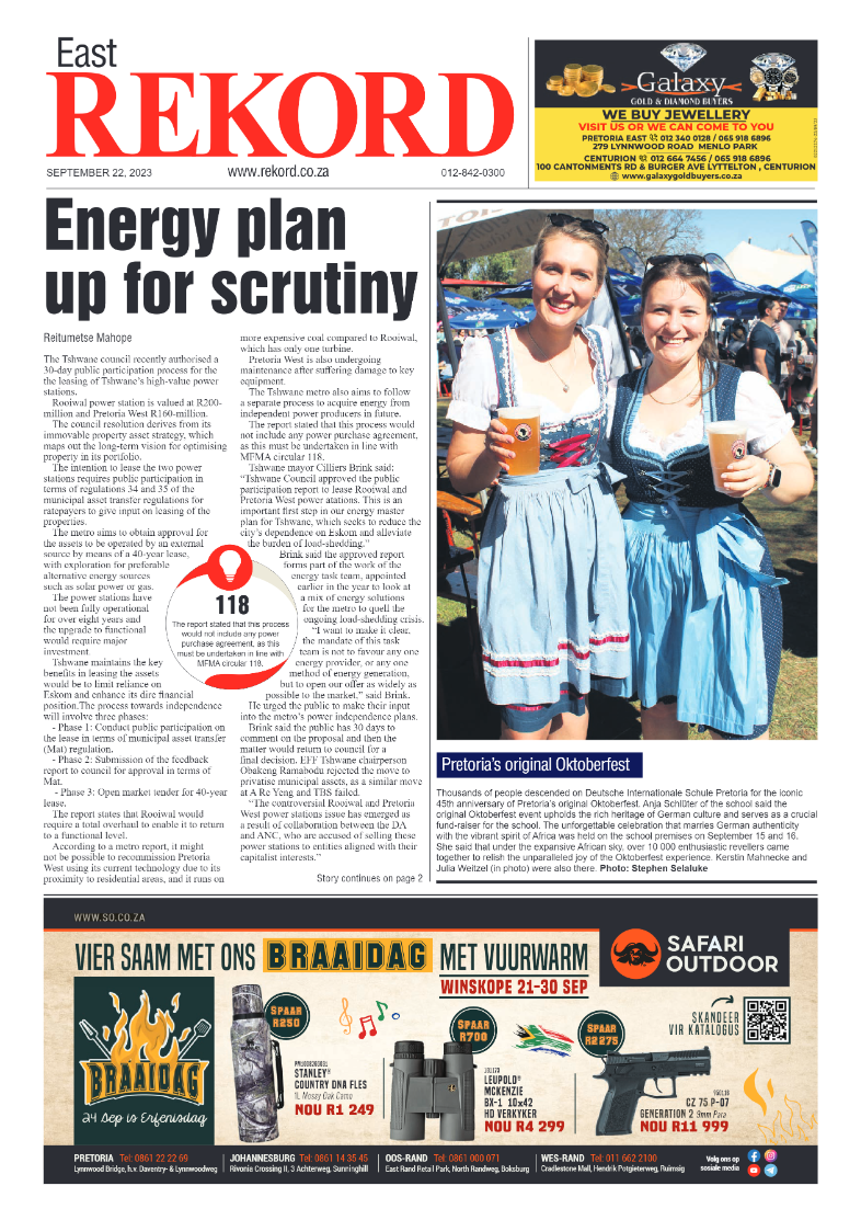 Rekord East 22 September 2023 page 1