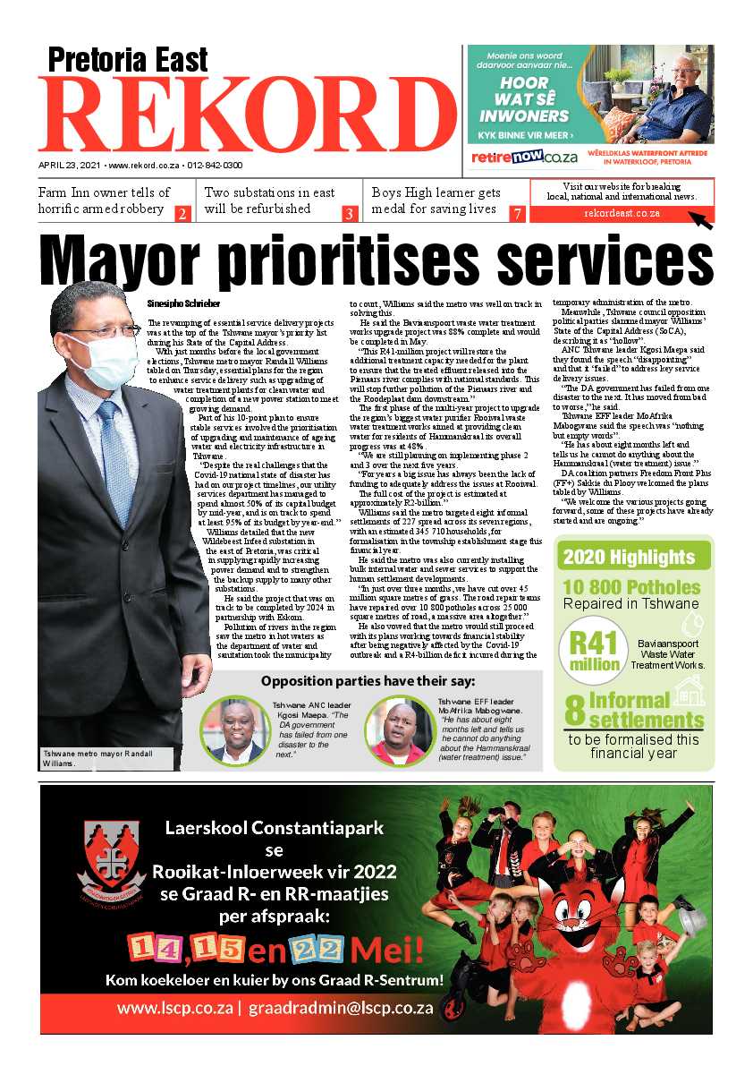 Rekord East 23 April 2021 page 1