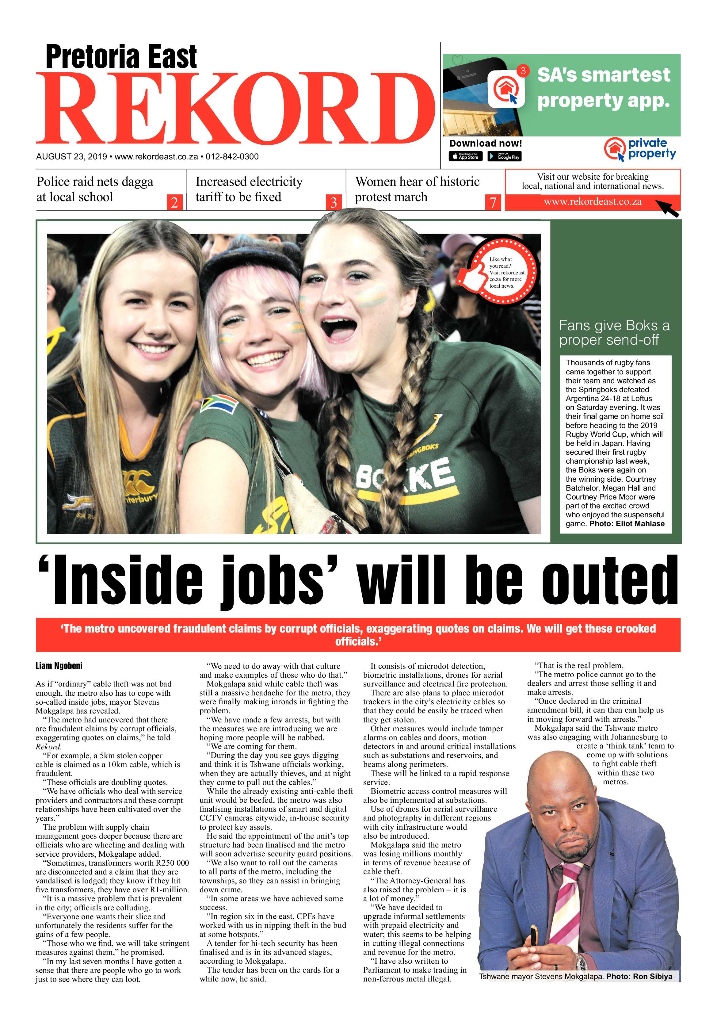 Rekord East 23 August 2019 page 1