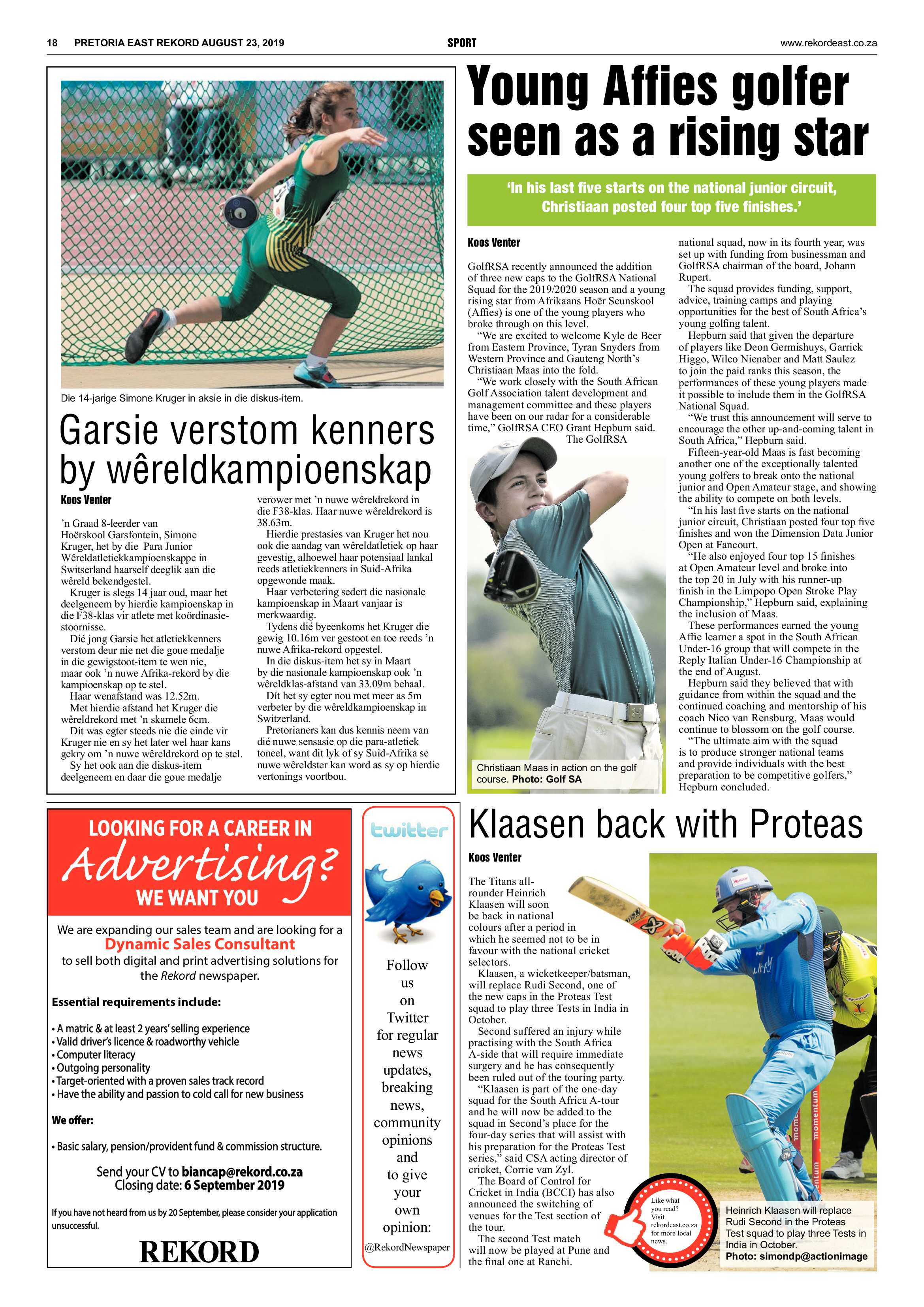 Rekord East 23 August 2019 page 18