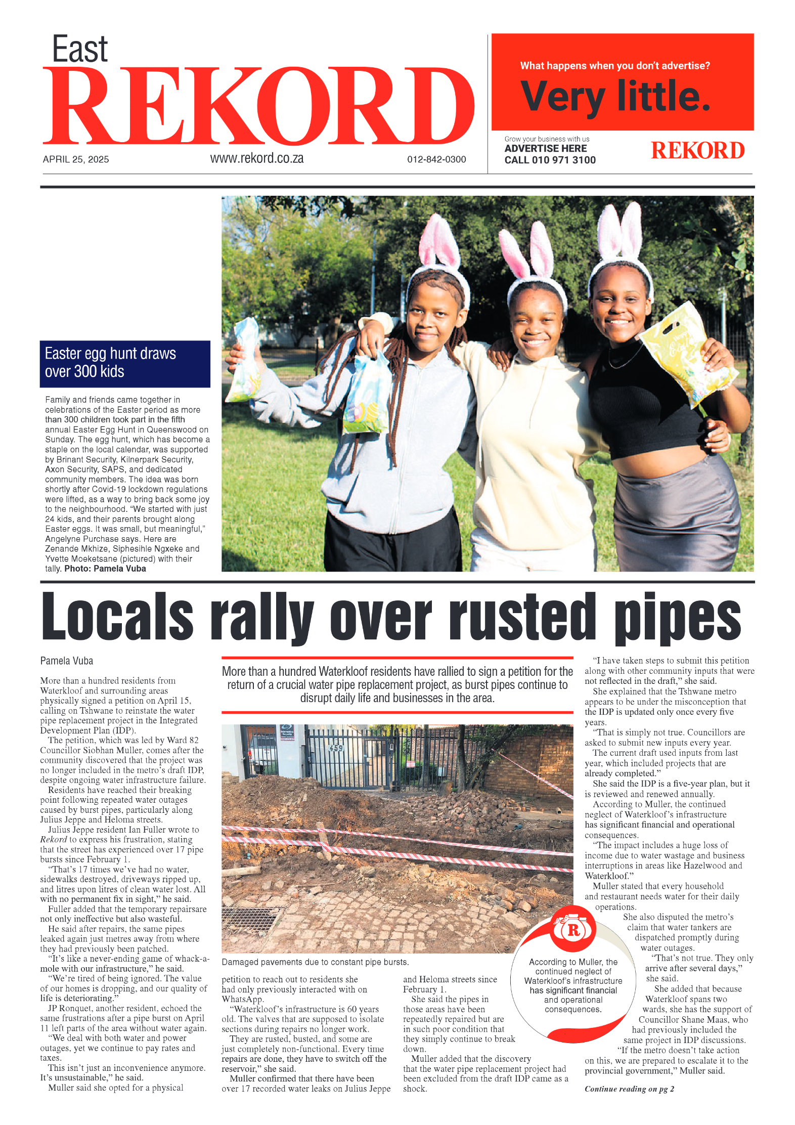 Rekord East 25 April 2025 page 1