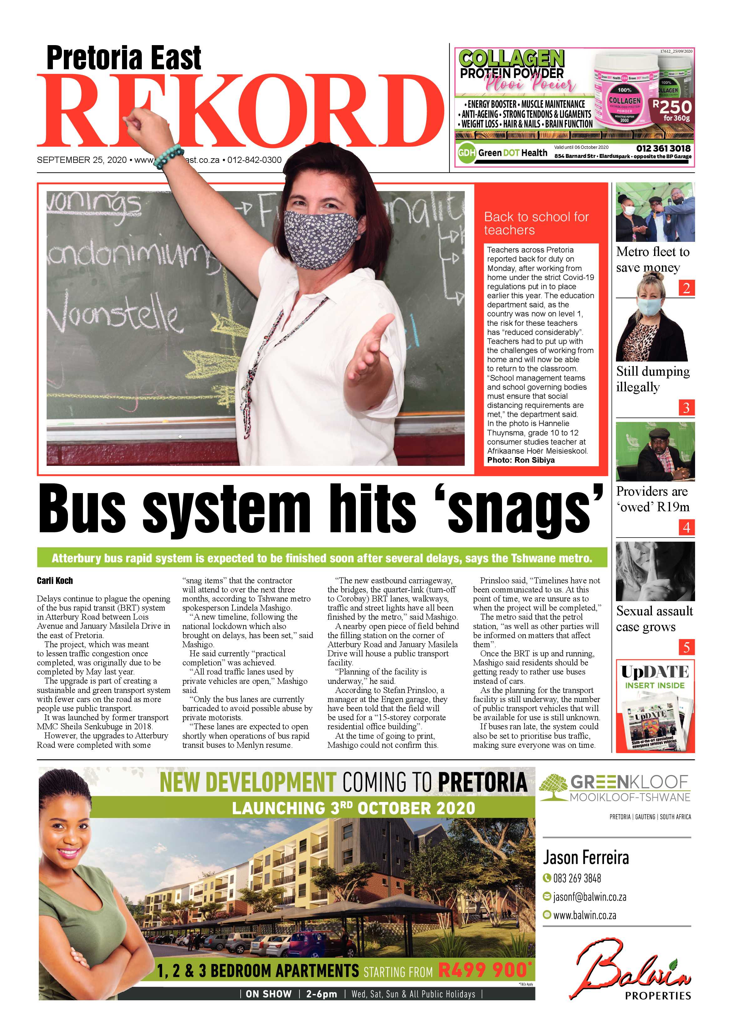 Rekord East 25 September 2020 page 1