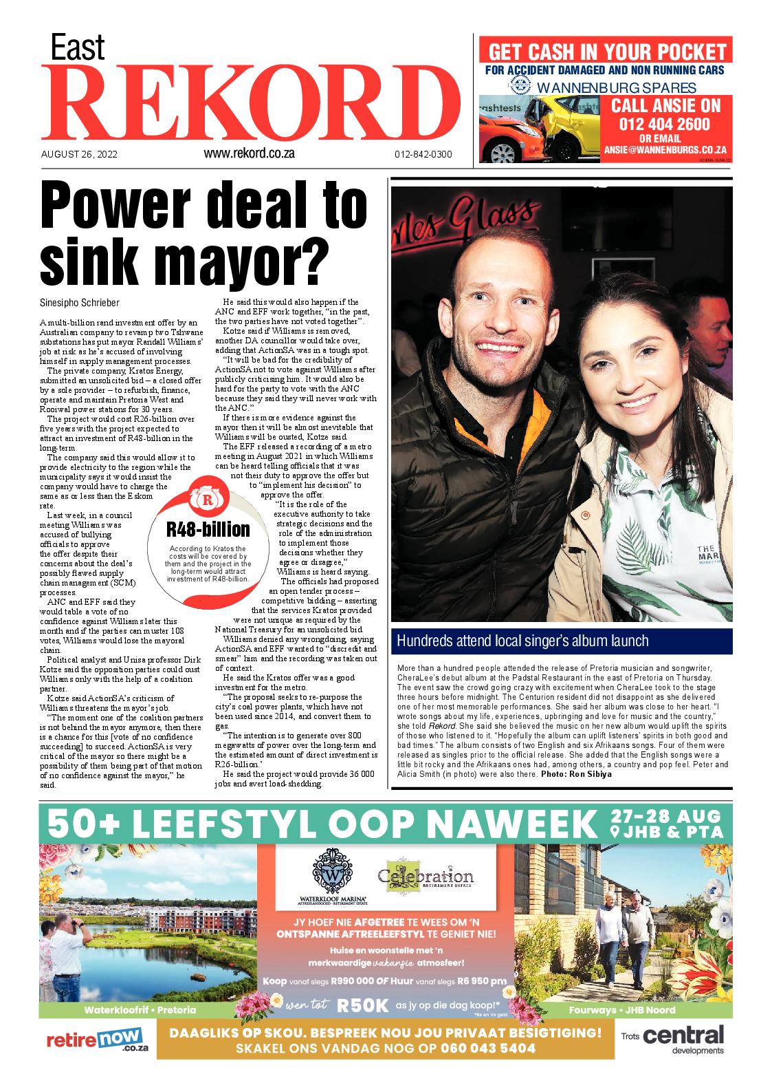 Rekord East 26 August 2022 page 1