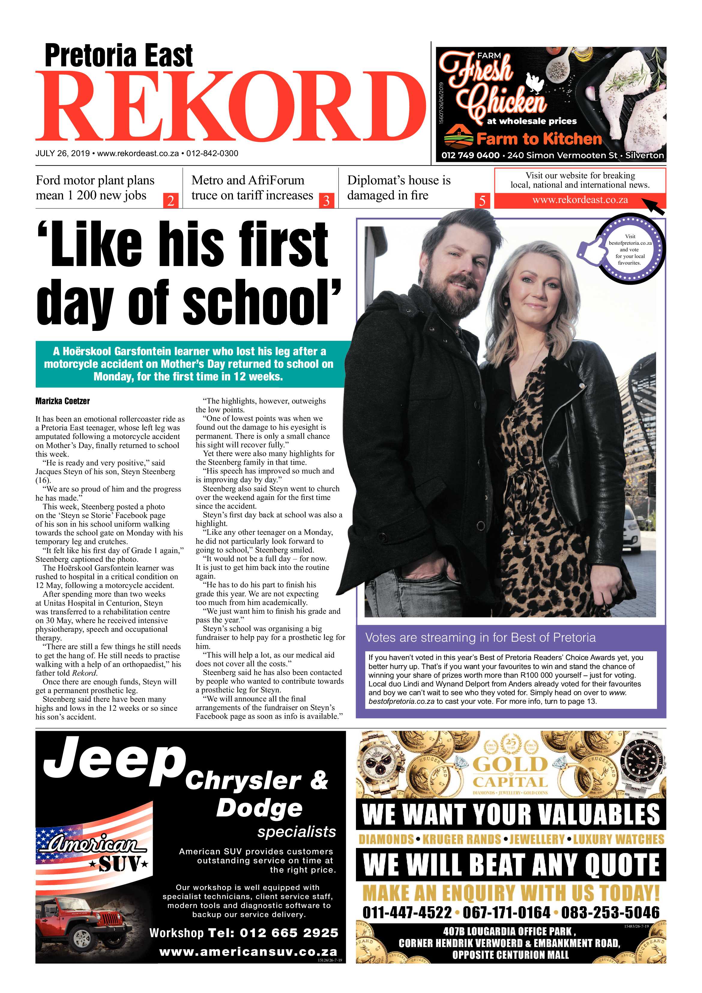 Rekord East 26 July 2019 page 1