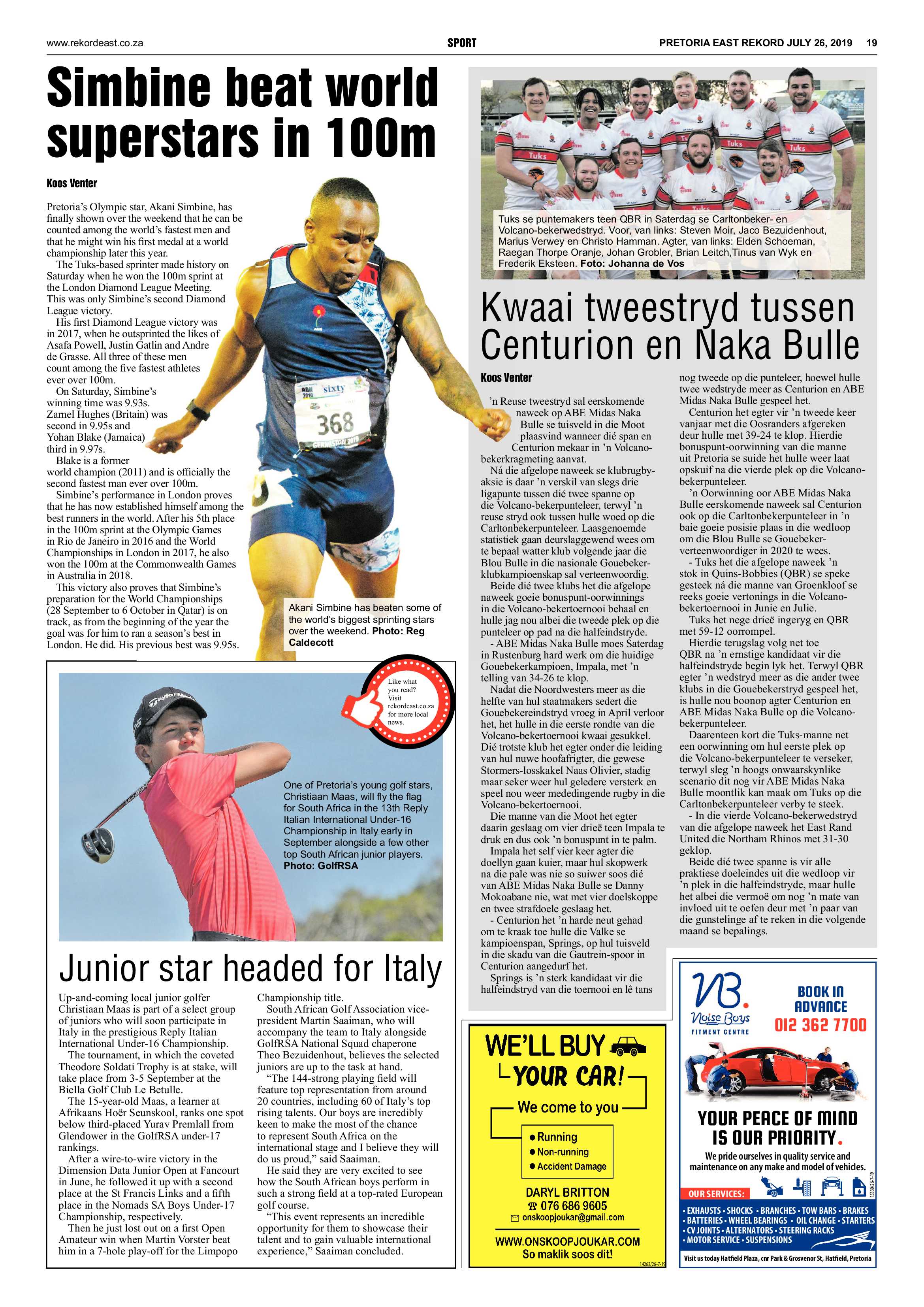 Rekord East 26 July 2019 page 19
