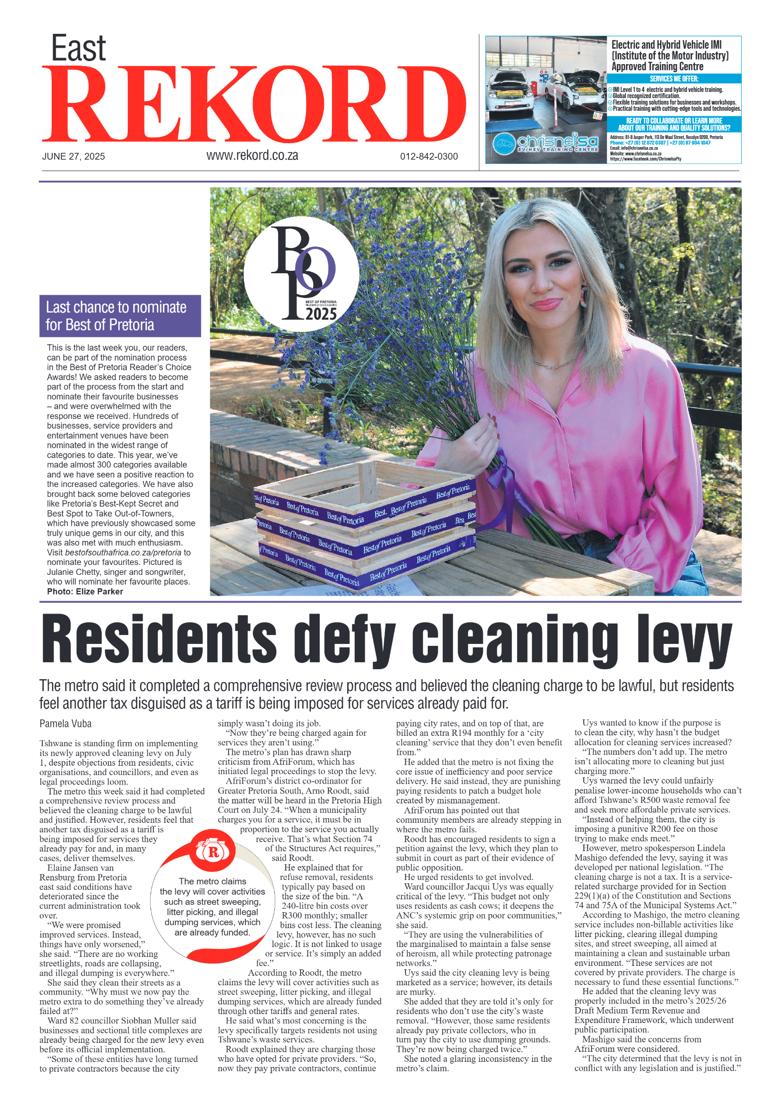 Rekord East 27 June 2025 page 1