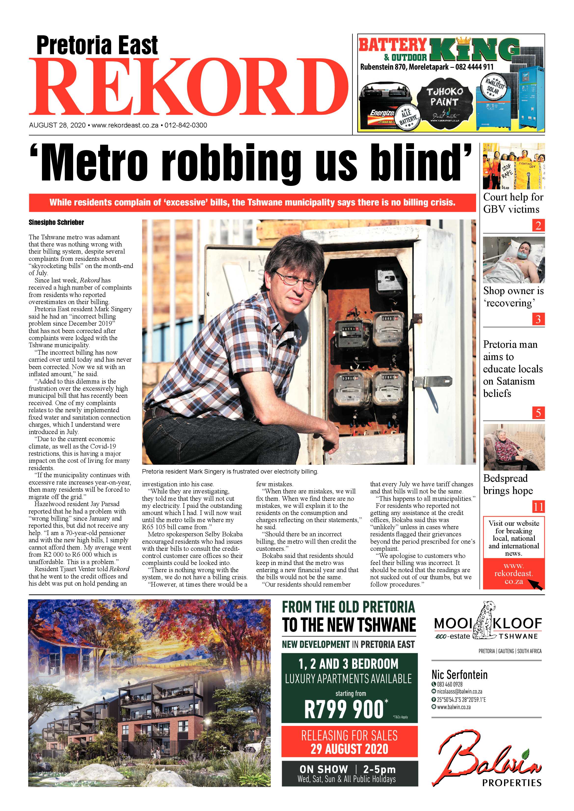 Rekord East 28 August 2020 page 1