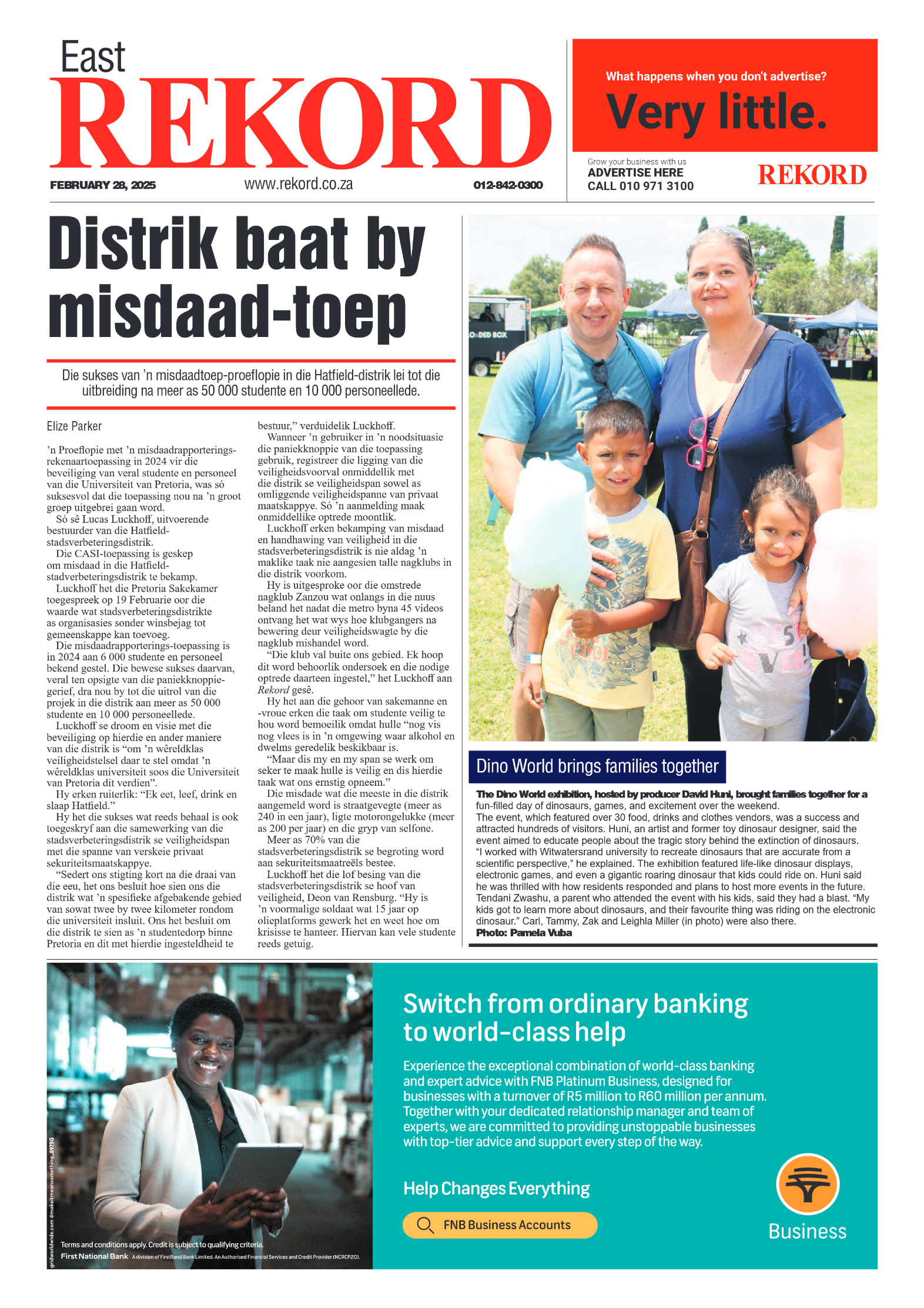 Rekord East 28 February 2025 page 1