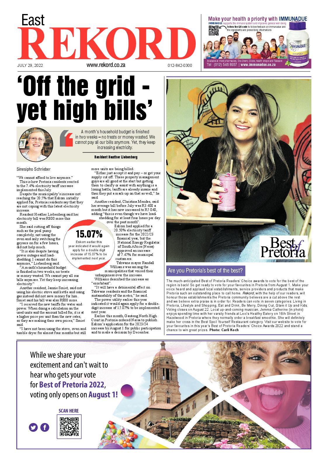 Rekord East 29 July 2022 page 1