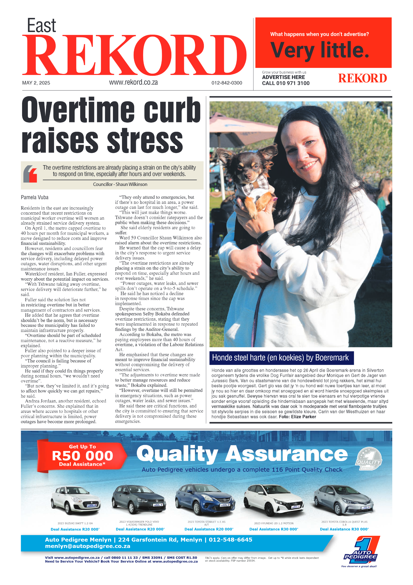 Rekord East 2 May 2025 page 1