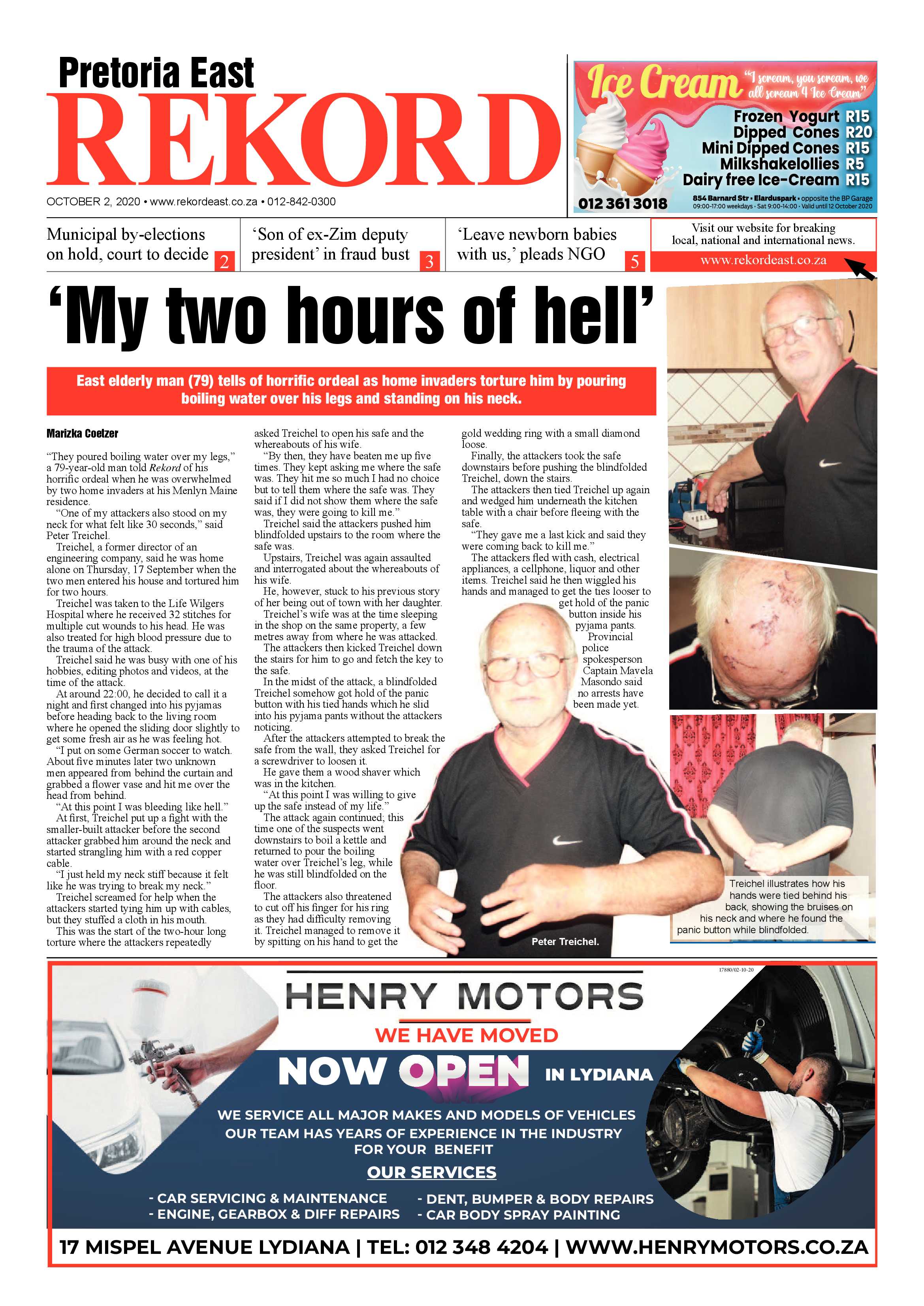 Rekord East 2 October 2020 page 1