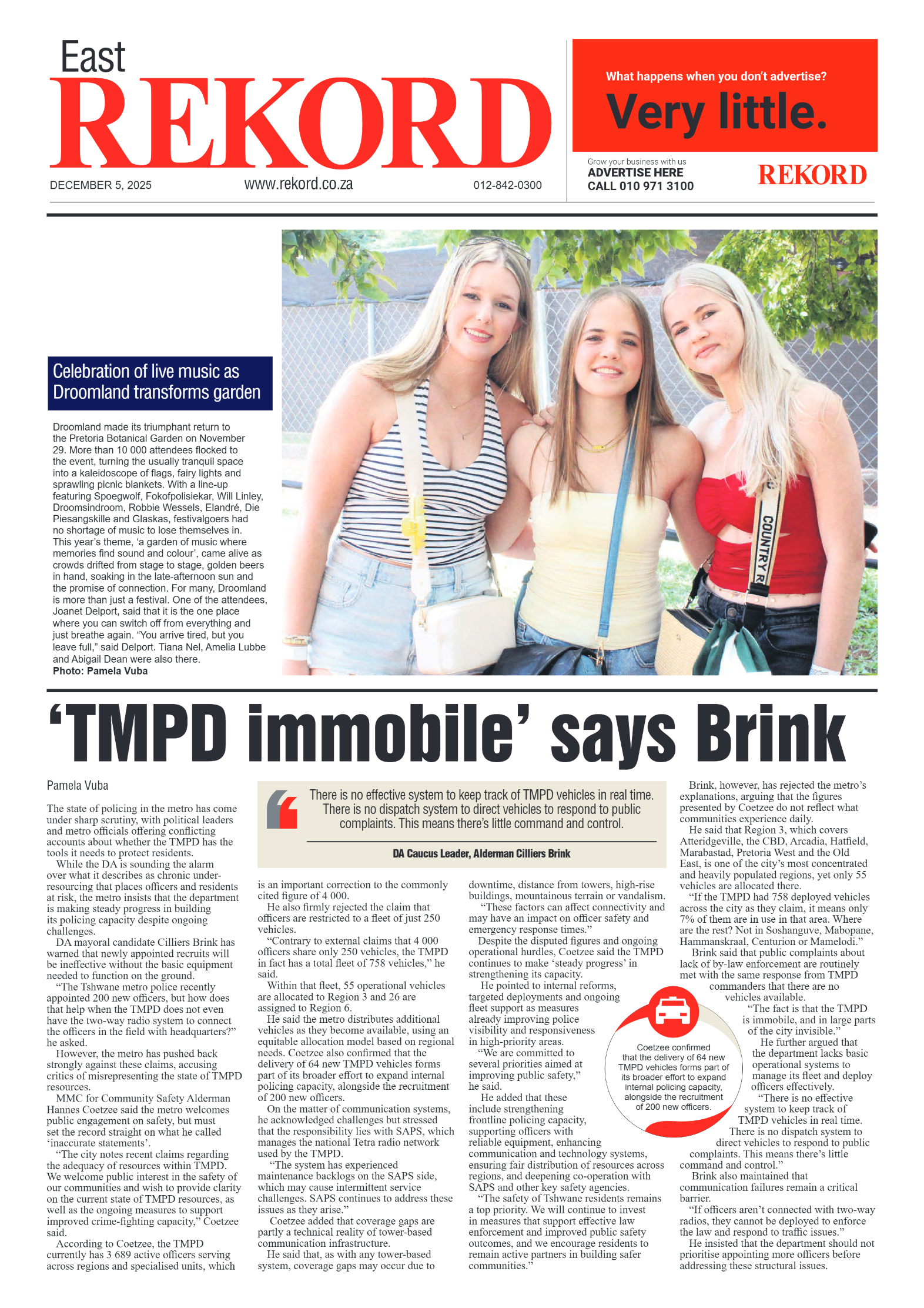 Rekord East 5 December 2025 page 1