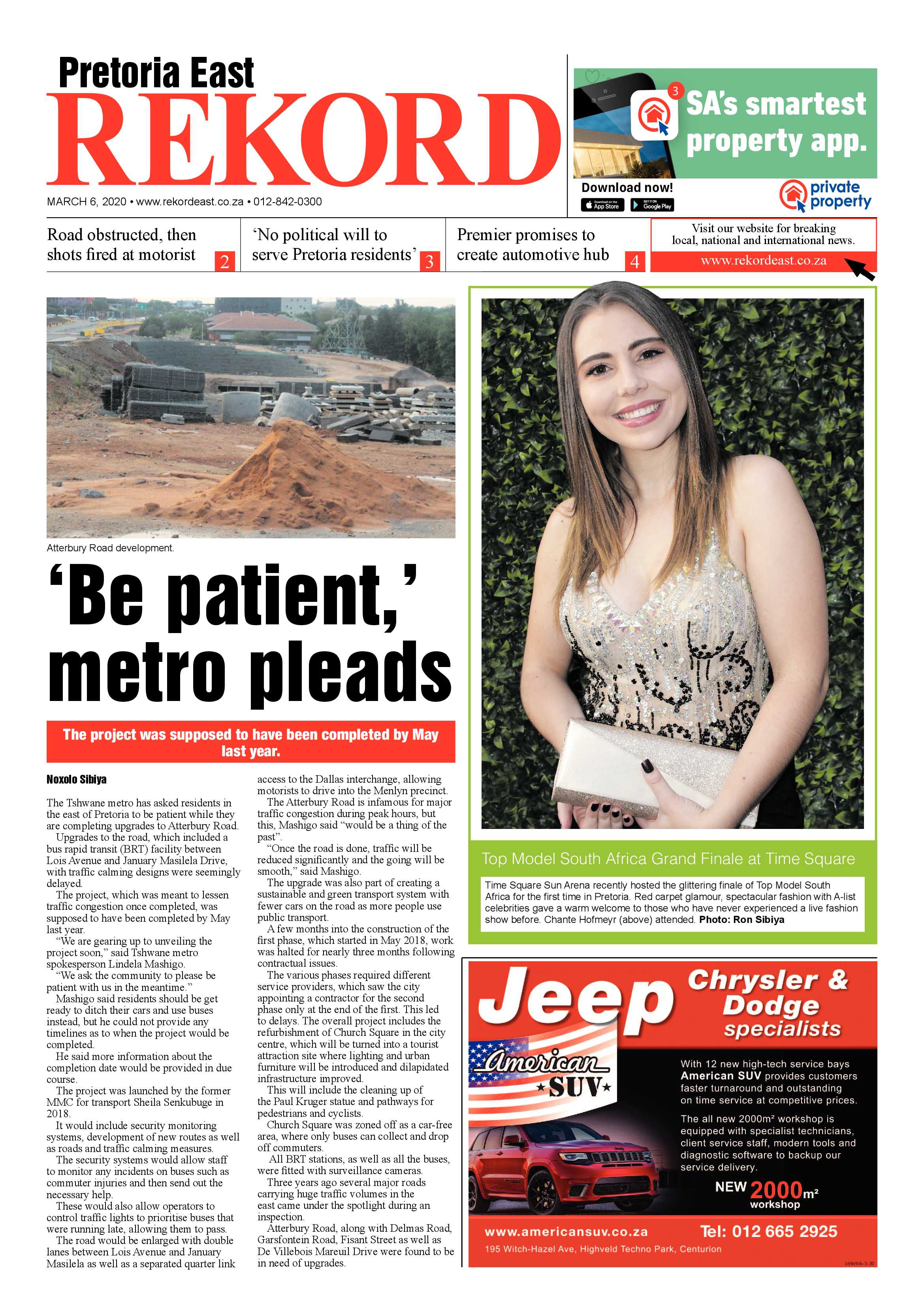 Rekord East 6 March 2020 page 1