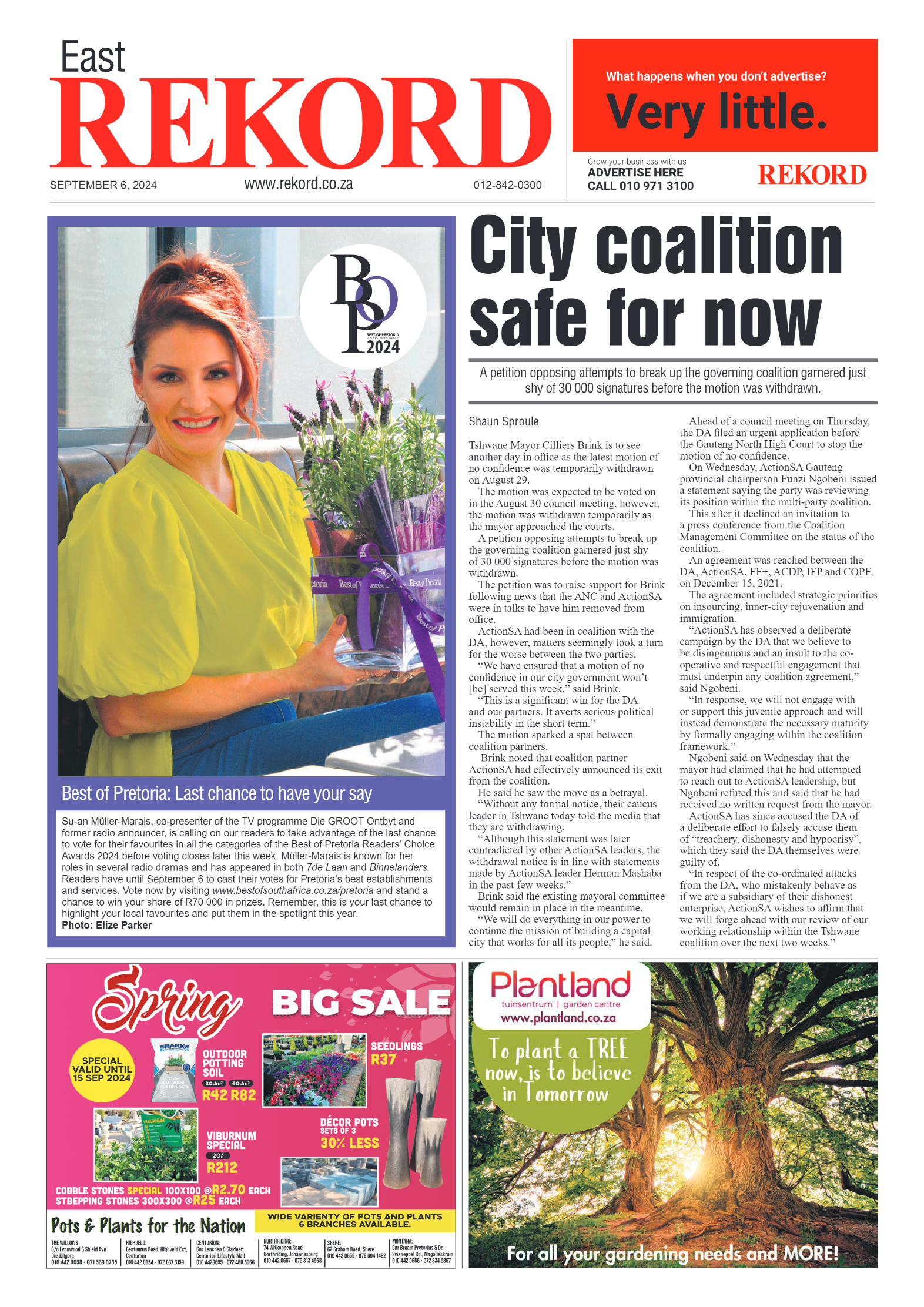 Rekord East 6 September 2024 page 1