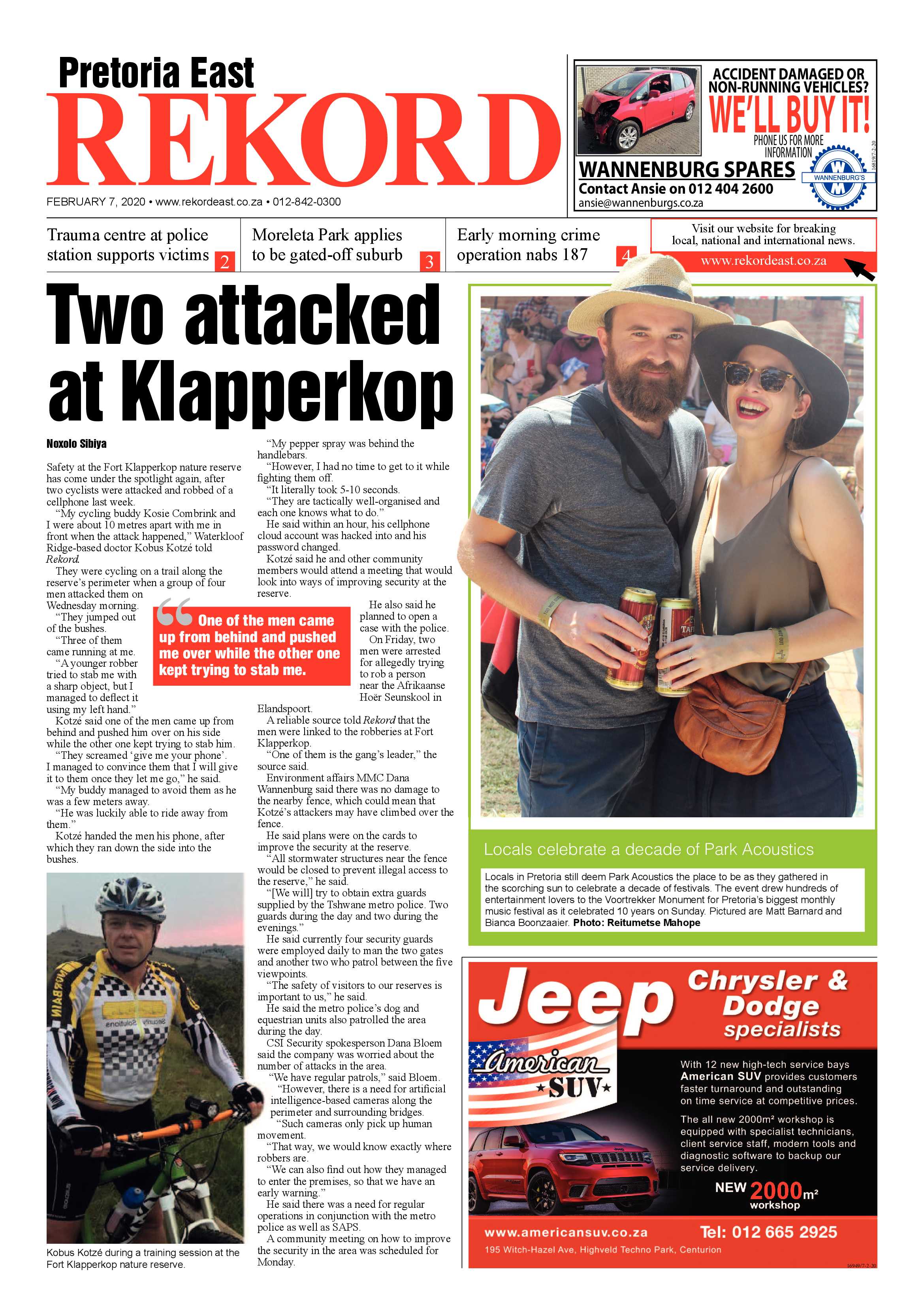 Rekord East 7 February 2020 page 1
