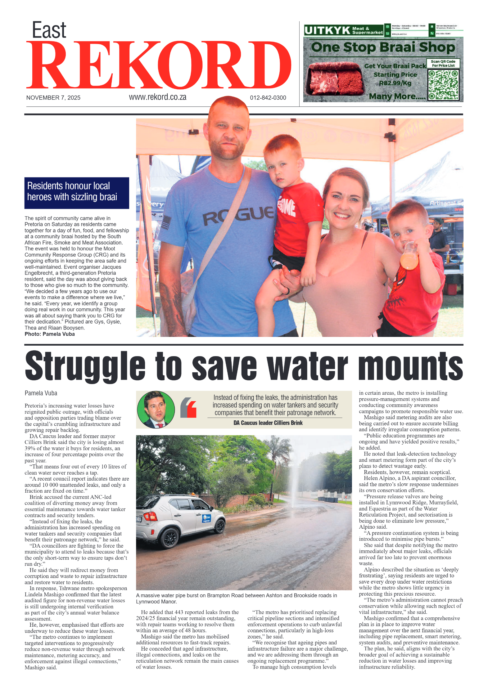 Rekord East 7 November 2025 page 1