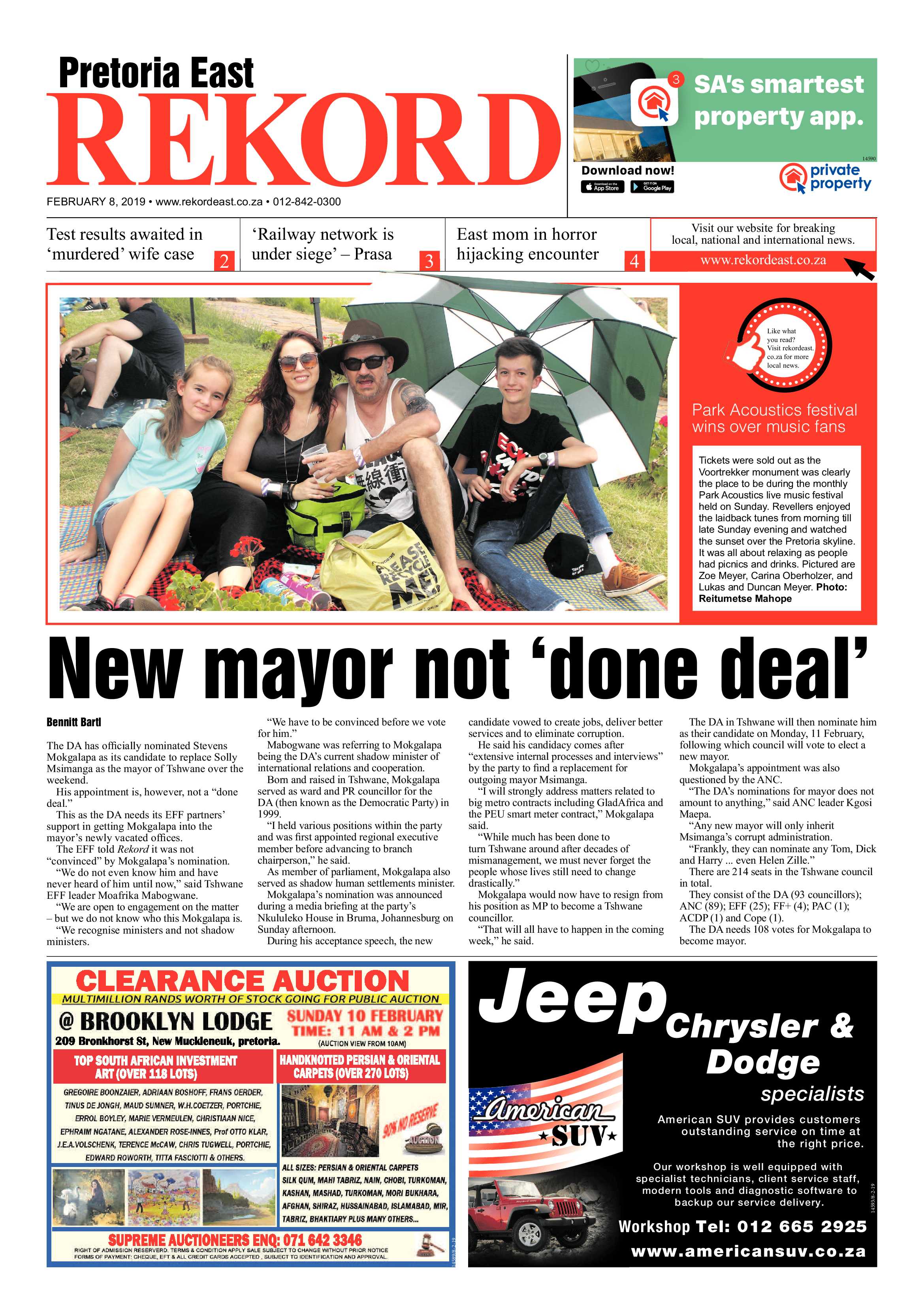 Rekord East 8 February 2019 page 1