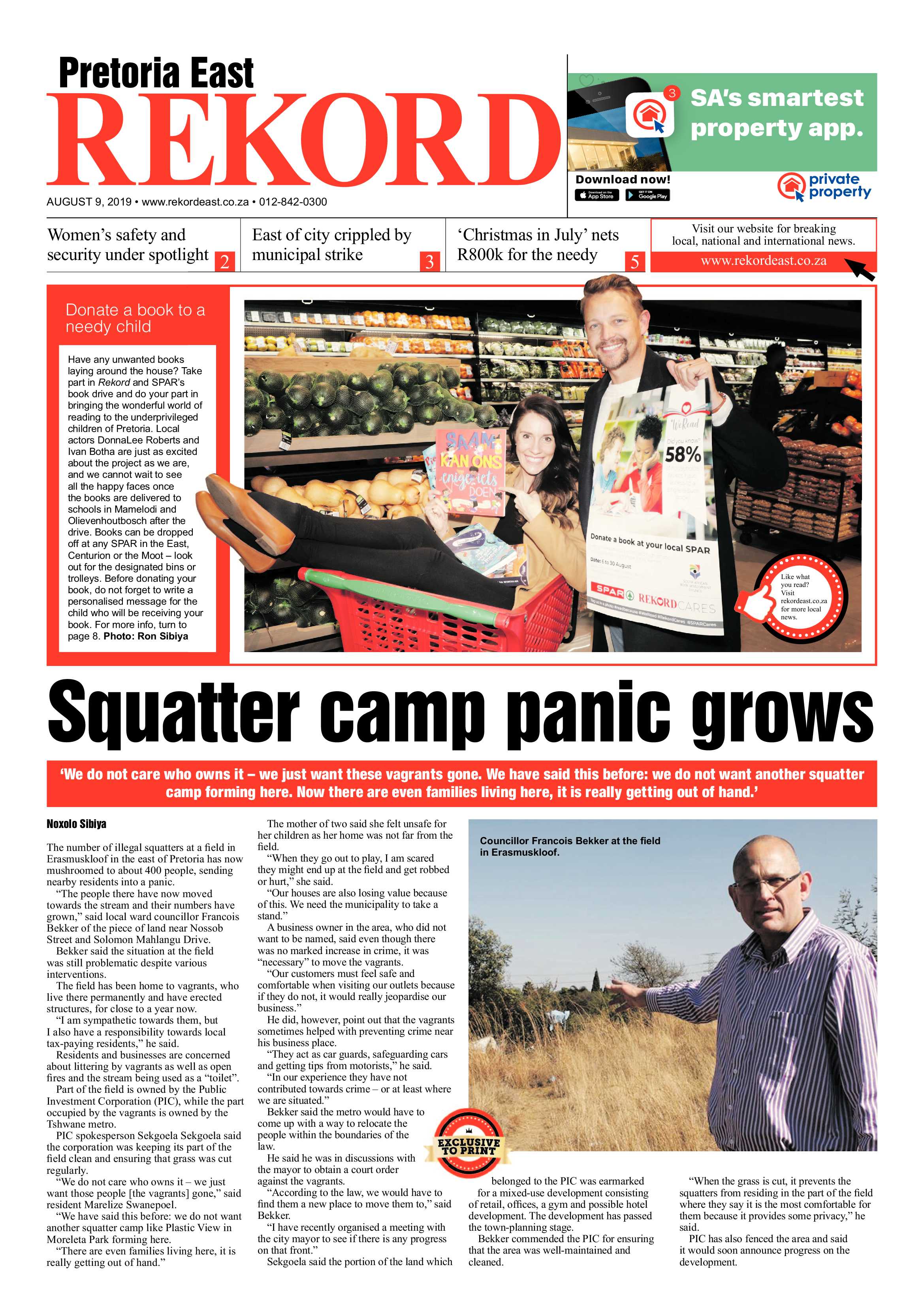 Rekord East 9 August 2019 page 1
